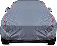 Vista 24 de Funda de Coche Transpirable de Nuevo Material, Funda Impermeable para Coche, Puertas con Candados y Cremalleras, Protección UV Impermeable