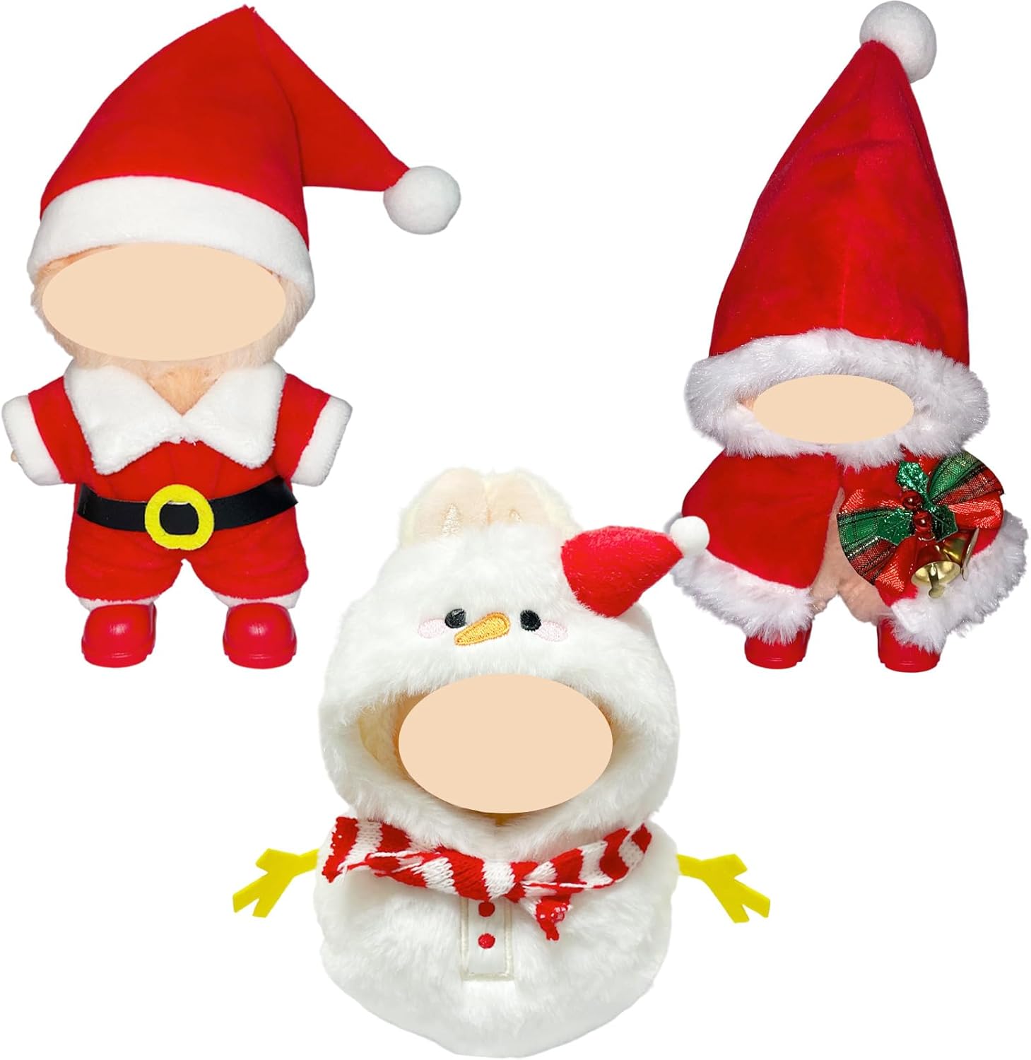 5-Set Elegant Clothes Bundle for Doll, Includes 5 Mini Hangs, Large Clear Display Bag with Strap Keychain, 5 Hangers and Rack, Bag, Glasses, Necklace, Shoes Accessories for Dressing up(No Doll)