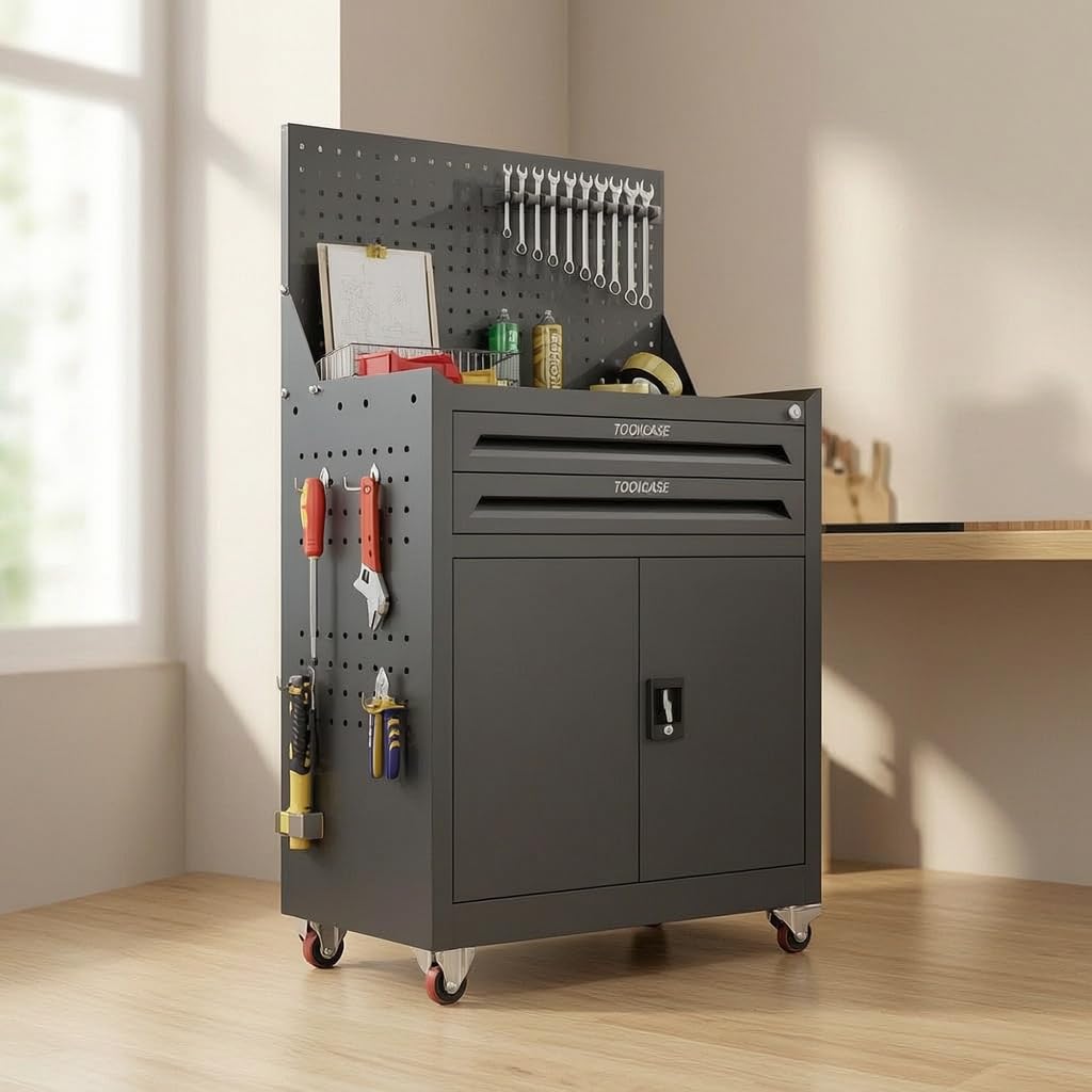 Carrello Portautensili Mobile in Met, Grigio