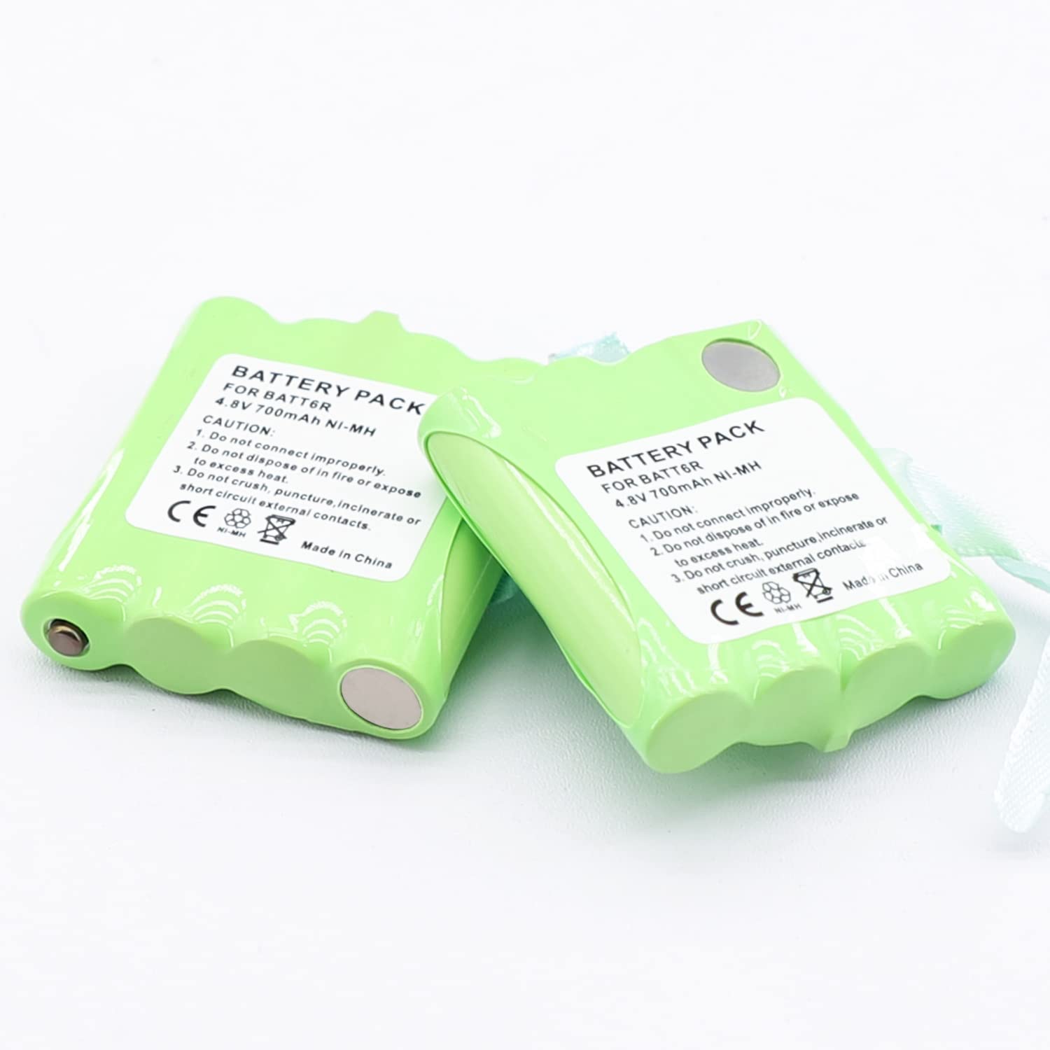 2x PONDWAY Ni-MH Batt-6R Battery Packs Compatible with Midland PB-G6 PB-G8 Radio PMR446 SM400 ALR260 M24 M48 M48 Plus M99 M99 Plus 700mAh 4.8V Batt-6R 456R