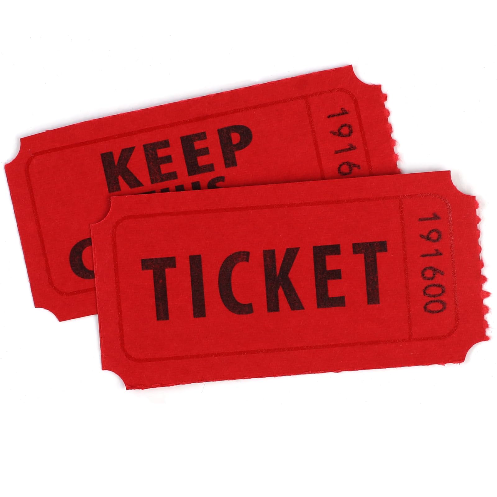 Azureal 800 Raffle Tickets, Consecutively Numbered Tickets, 50/50 Raffle Tickets for Events, Carnivals, Entry, Class Reward, Prizes (Red)