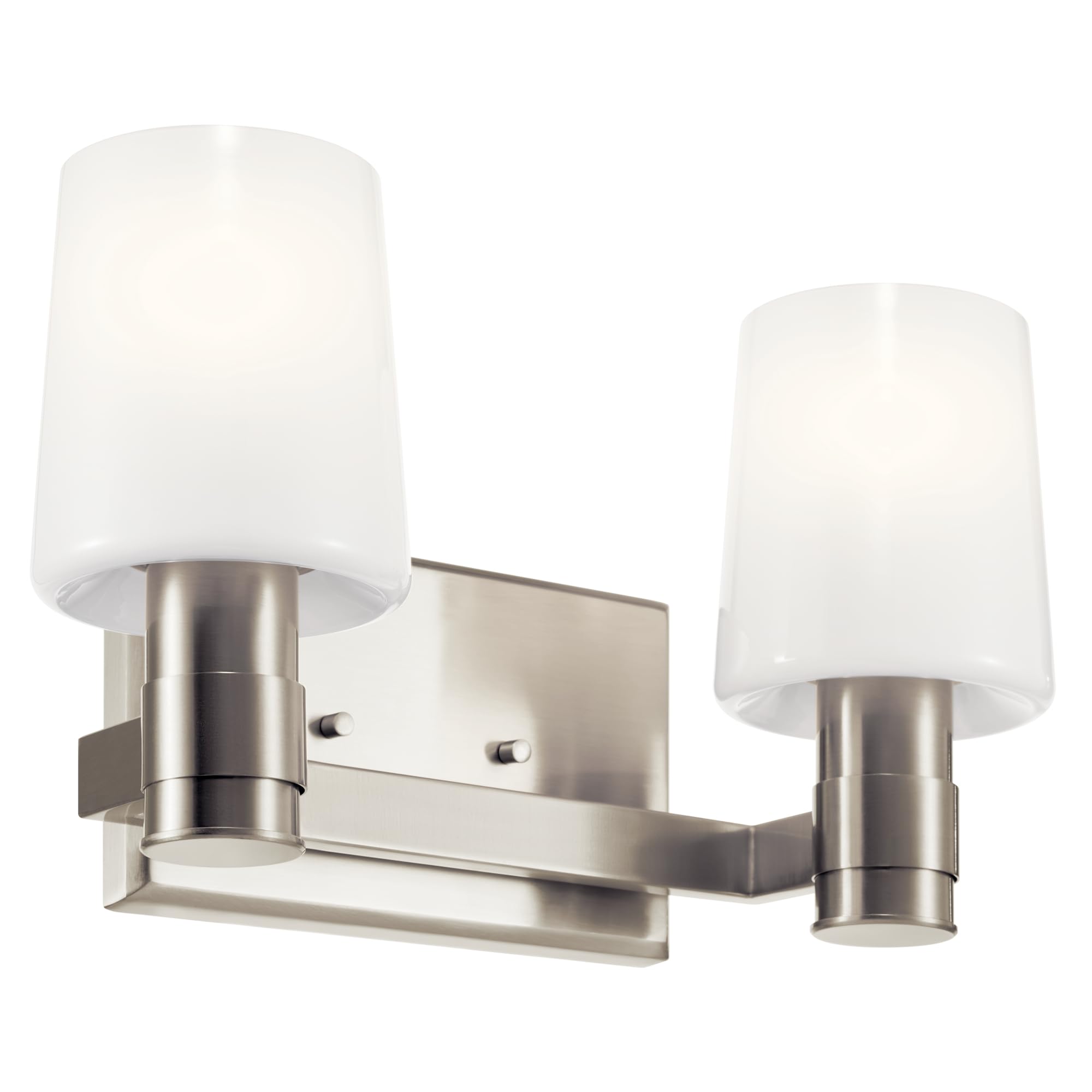 Kichler Adani 2-Light Bathroom Vanity Light, Brushed Nickel