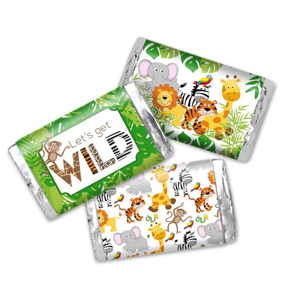 Buy Let's Get Wild Jungle Animal Themed Birthday Party Mini Chocolate