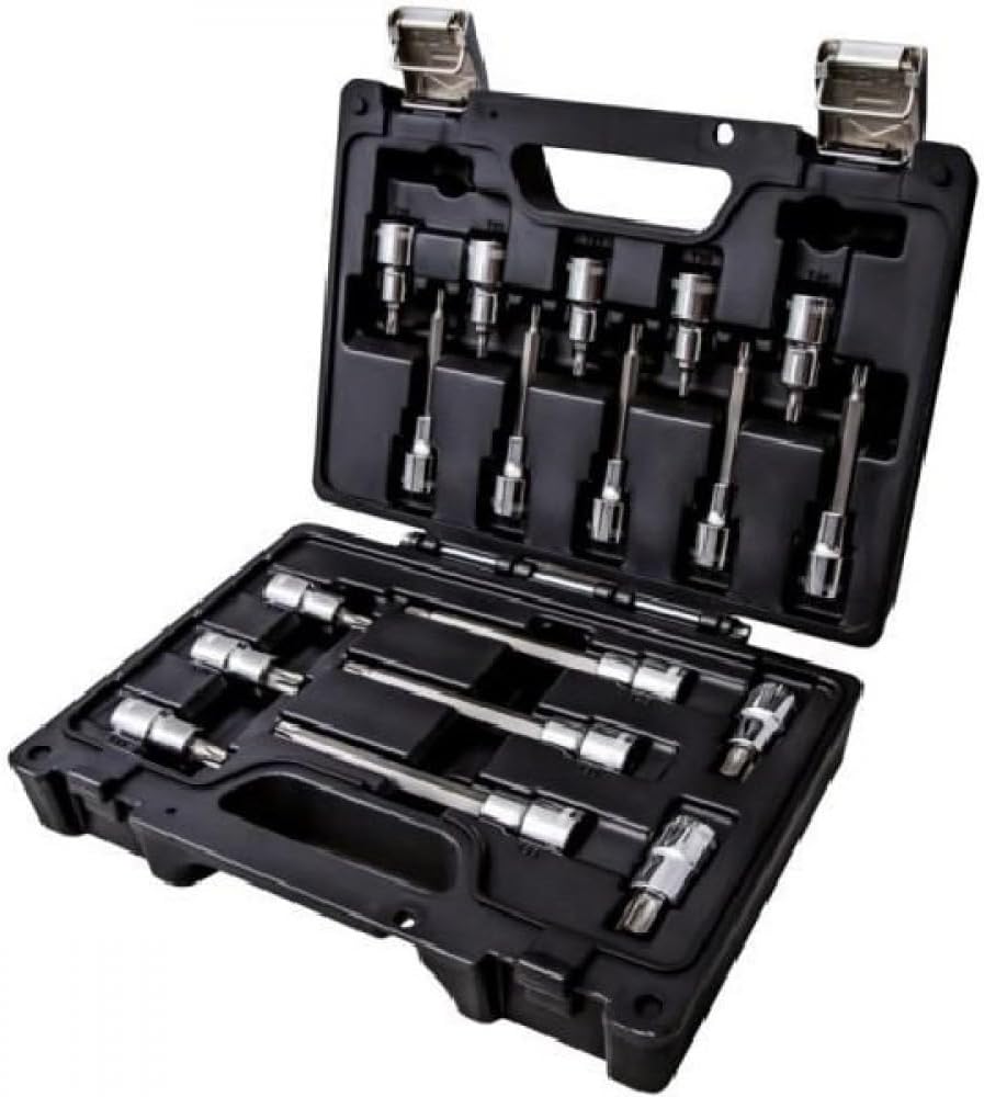 Beta - 923E-TX/C18 Set of 18 Socket Keys for Screws with Torx(R) Imprint in a Convenient and Practical Plastic Box, Ideal for General Maintenance