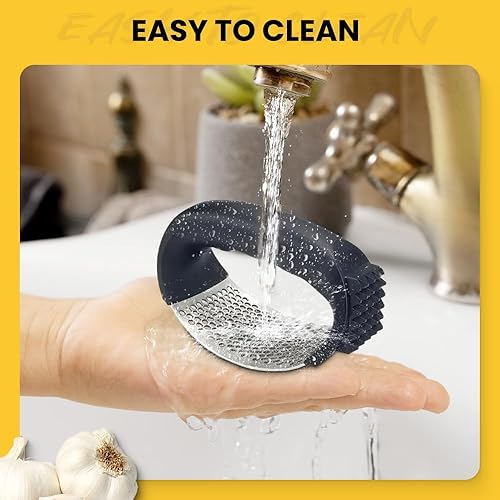 Miniatura 5 de Prensador de ajo de acero inoxidable, trituradora de ajo, trituradora de ajo, trituradora de ajo, trituradora de ajo de cocina, trituradora de acero