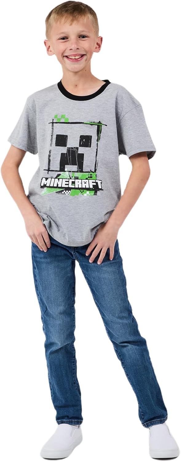 Minecraft Creepers Value 4-Pack of Youth Boy's Short Sleeve Tees - Image 3