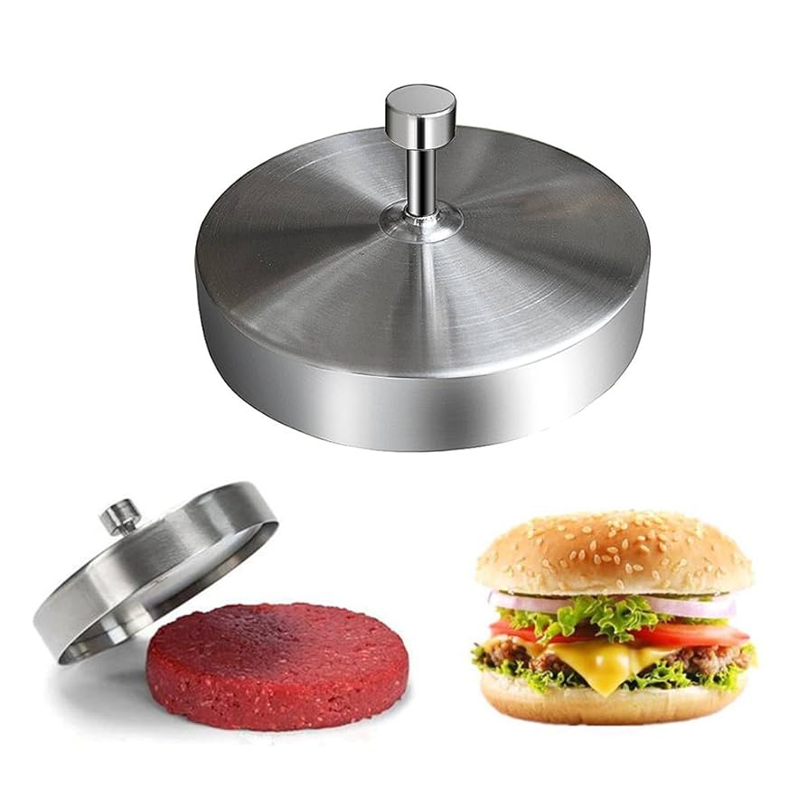 Amazon.com: Stainless Steel Burger Press Hamburger Maker Non Stick Patty Mold Ideal for BBQ & Perfect Patties.Easy to Operate and Clean,Without Any Worries : Patio, Lawn & Garden