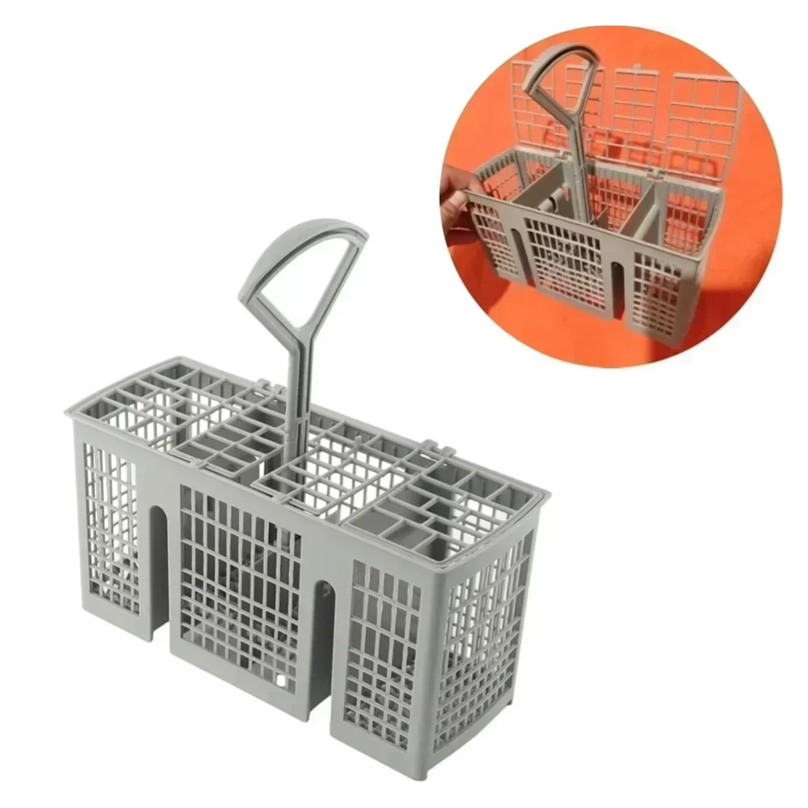Cesta de cubiertos para lavavajillas con soporte Bauknecht para cubiertos de cocina Sto Solut y accesorio fácil de limpiar