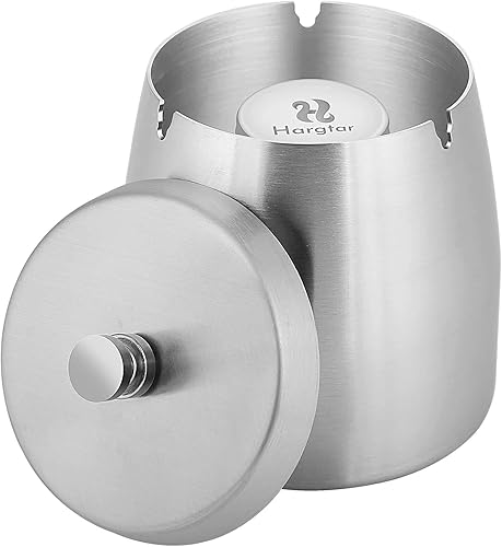 Ceniceros sin humo para cigarrillos interiores y exteriores, juego de bandejas de cenizas para cigarrillos al aire libre, resistente al viento,