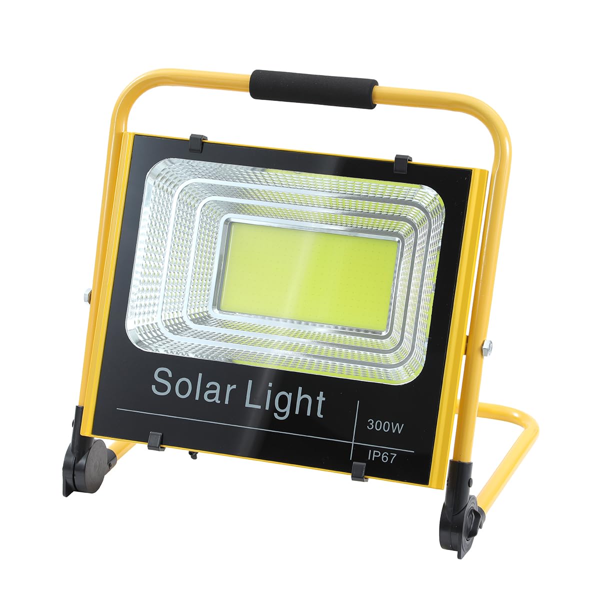 Topway Yellow And Black 300W Rechargeable Cob Work Light Portable Led Floodlight With Foldable Stand 20000Mah Battery Ip67 Waterproof Emergency Camping Light For Job Site Garage Car Repairing Hiking