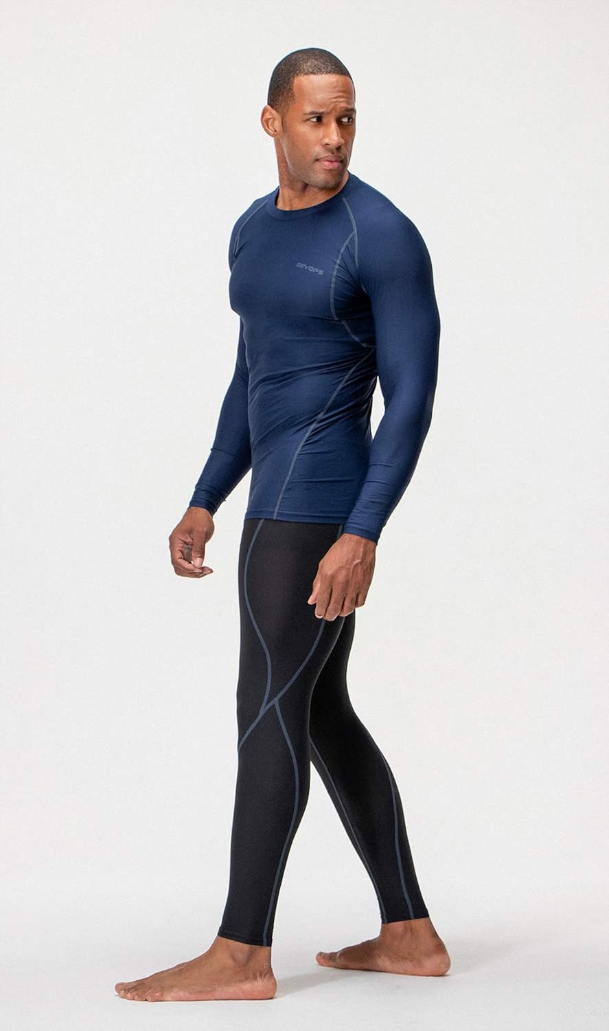 Vista 2 de DEVOPS 3 Pack Men's Athletic Long Sleeve Compression Shirts