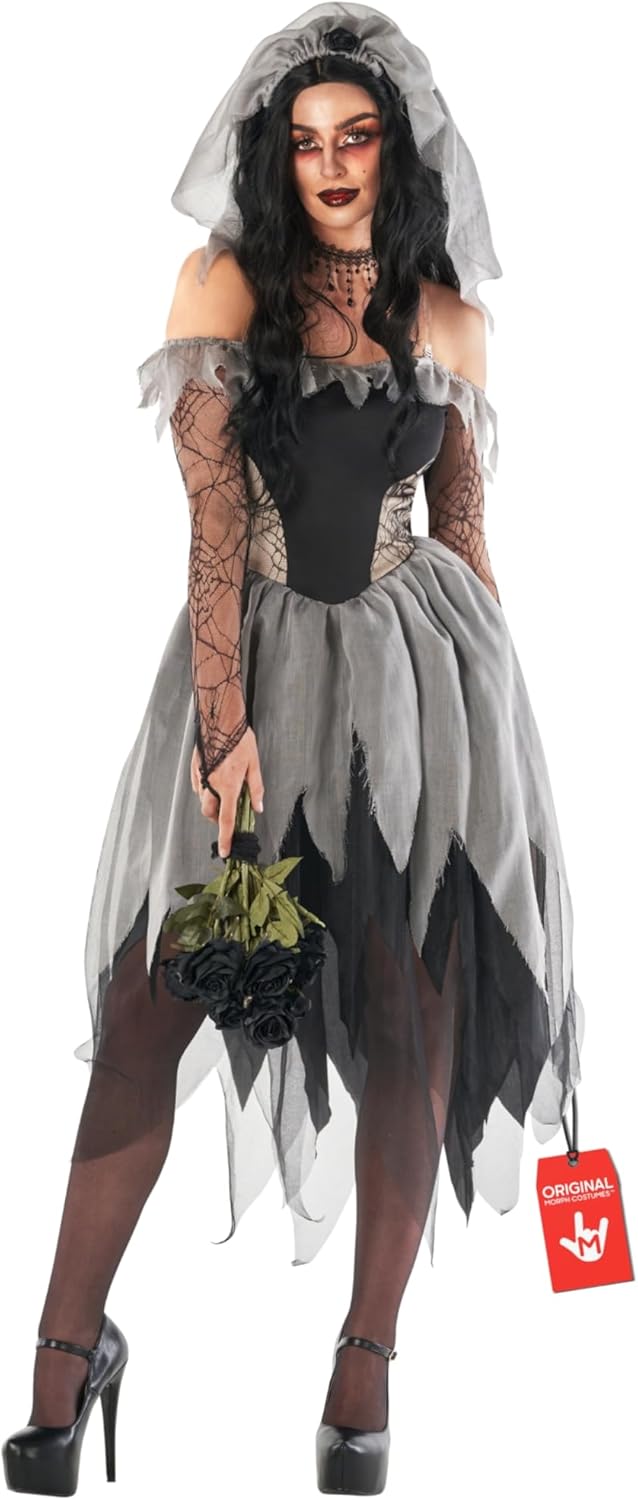 Morph Corpse Bride Costume for Women, Zombie Bride Costume Women, Womens Halloween Costumes