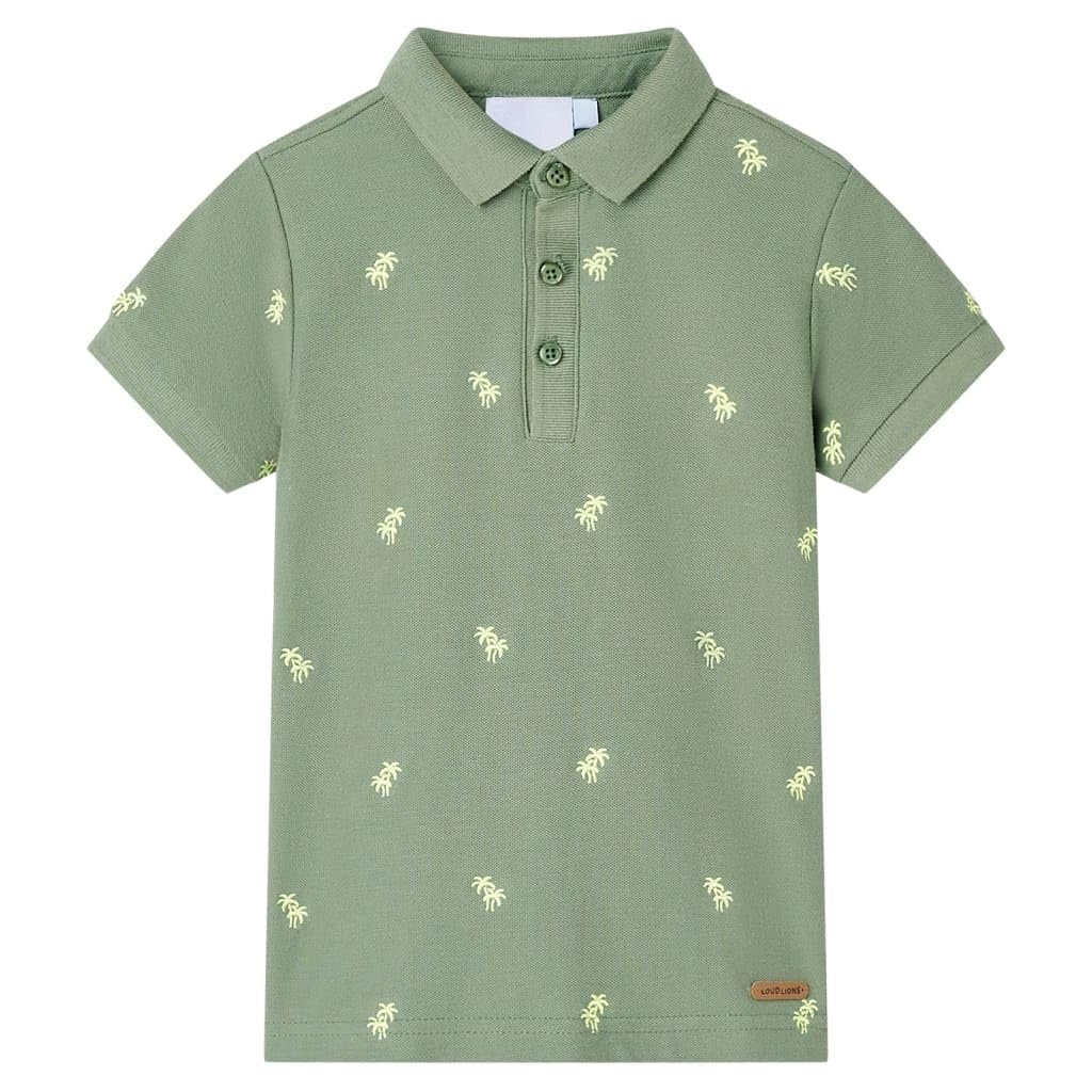 vidaXL Kids' Polo Shirt School T Shirts Plain Summer Tank Top Children Tees Khaki 116