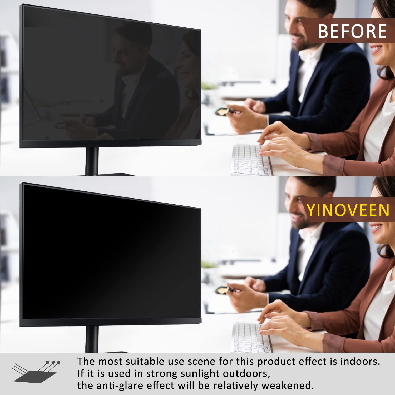 Protector de pantalla anti luz azul de 23 pulgadas para pantalla panorámica diagonal de 23 pulgadas, monitor LED 16:9, aspecto 16:9, protección ocular, filtro de bloqueo UV para ViewSonic Sceptre AOC 8