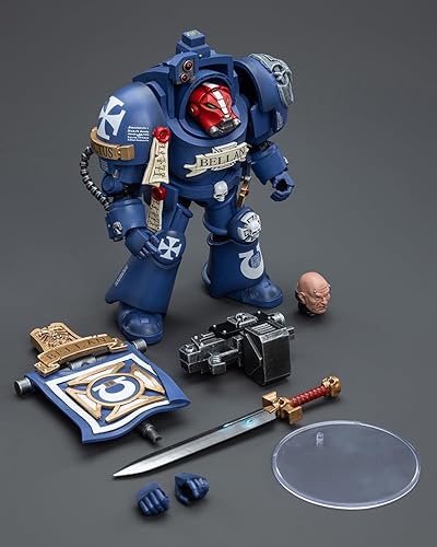 Miniatura 6 de Pipigirl JoyToy 40K Space Marine - Soldado 118, Sargento Bellan de Terminators de Ultramarines, modelos de 4 pulgadas, kits de figuras de acción de