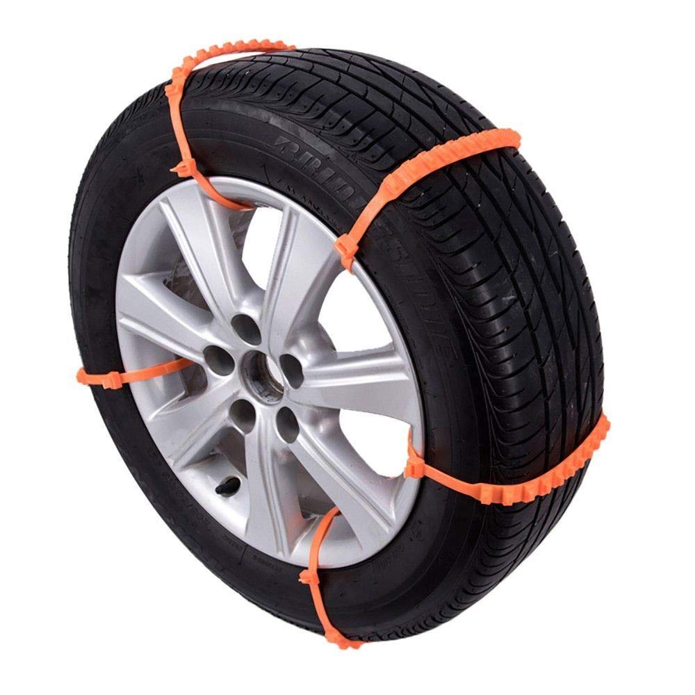 Chaînes à Neige Universelles En Nylon - Lot De 10 Sangles Antidérapantes + 2 Brosses - Pour Voiture, SUV, Conditions Hivernales