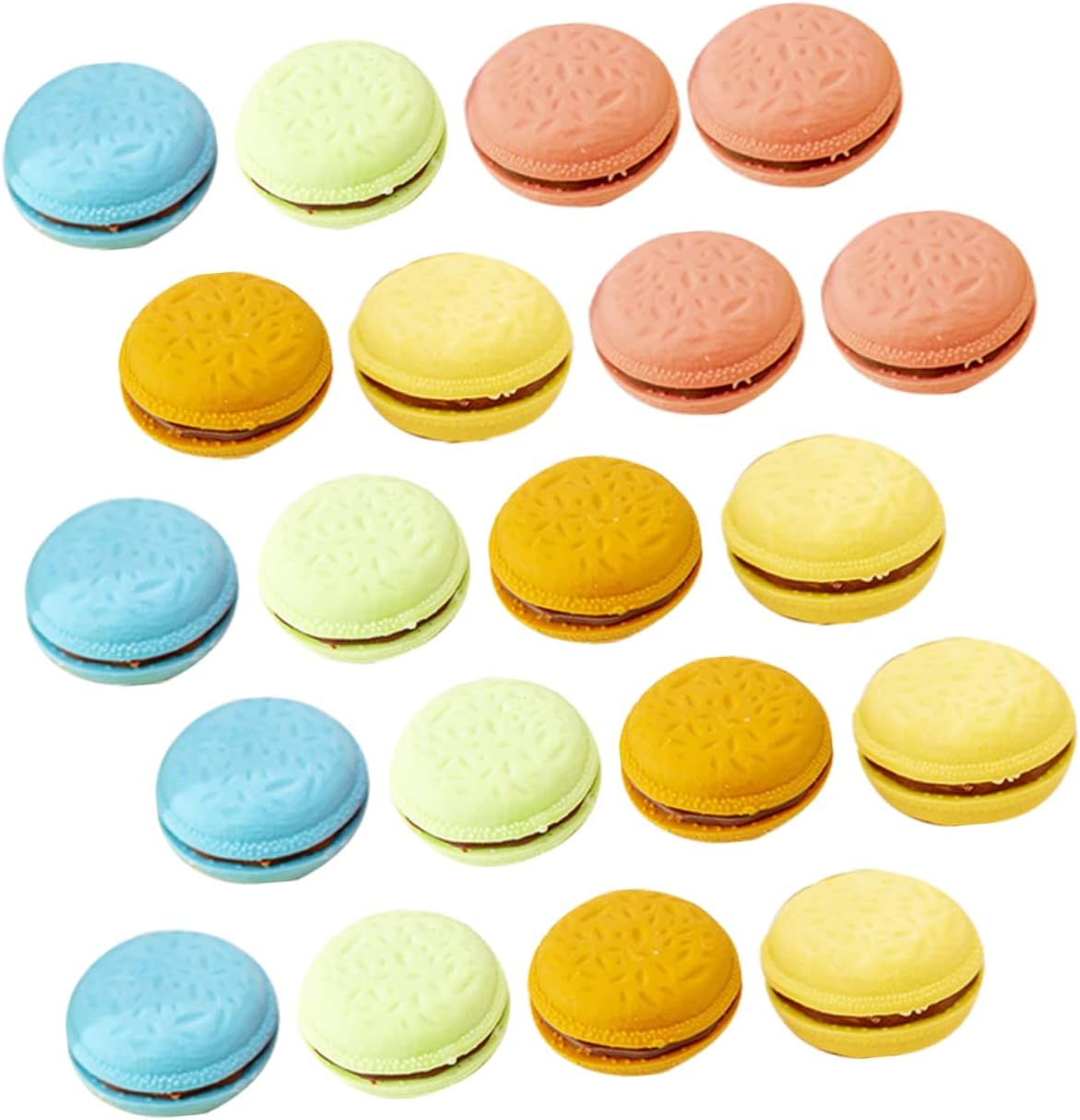 MAGICLULU Kawaii Macaron Erasers Cute Stationery for Boy Girl for Classroom Activities and Homework Per Box