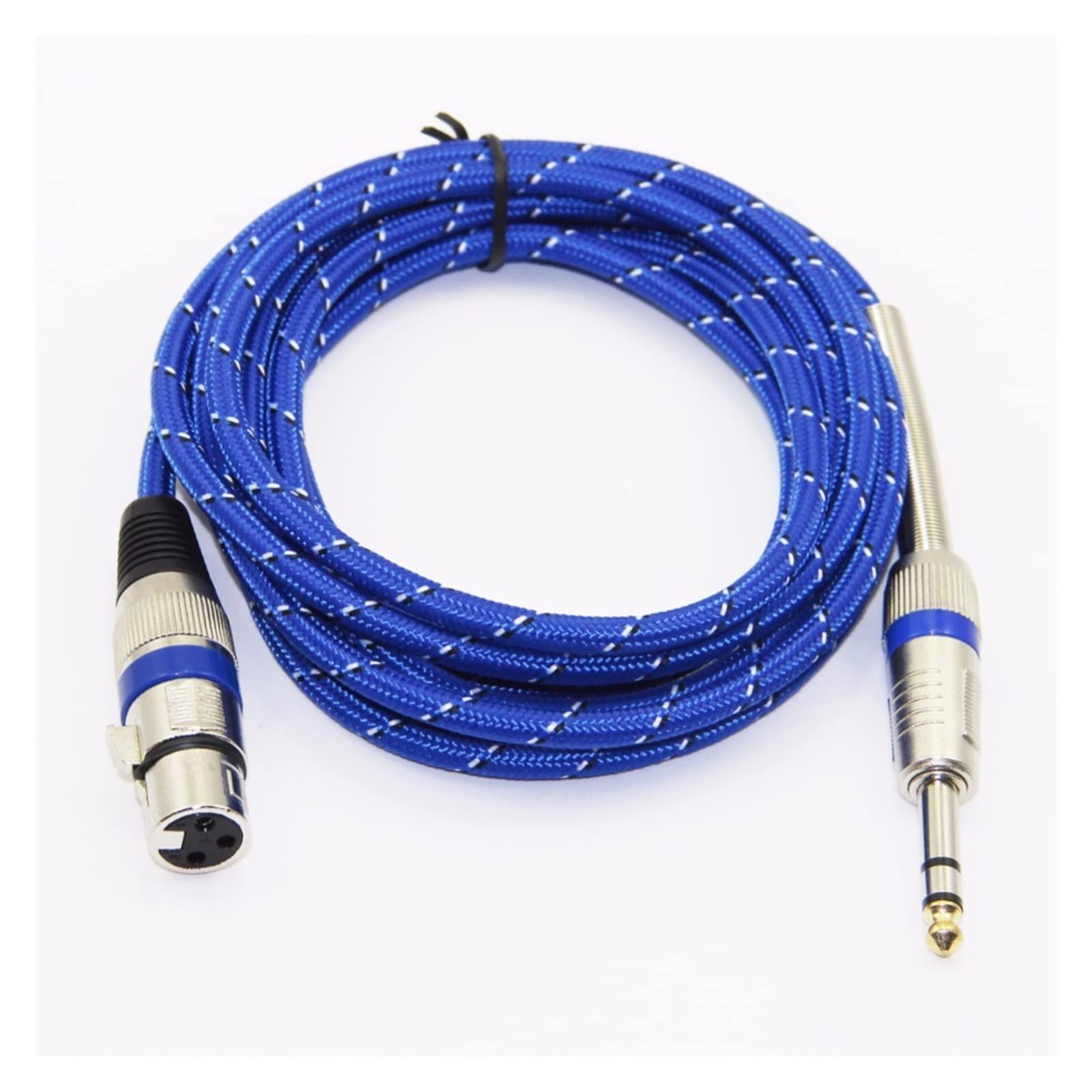 Tissu Tressé 1/4''' Jack 6.35mm Stéréo Mâle vers XLR Femelle Microphone Câble Feuille + Tressé 1.8m 3m 5m 10m(1.8m)