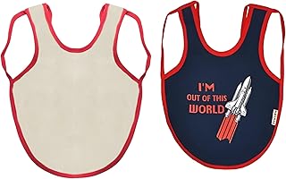 بافتة من القطن مزينة بطبعة صاروخ للأولاد من ميكس اند ماكس - لون كحلي وأحمر