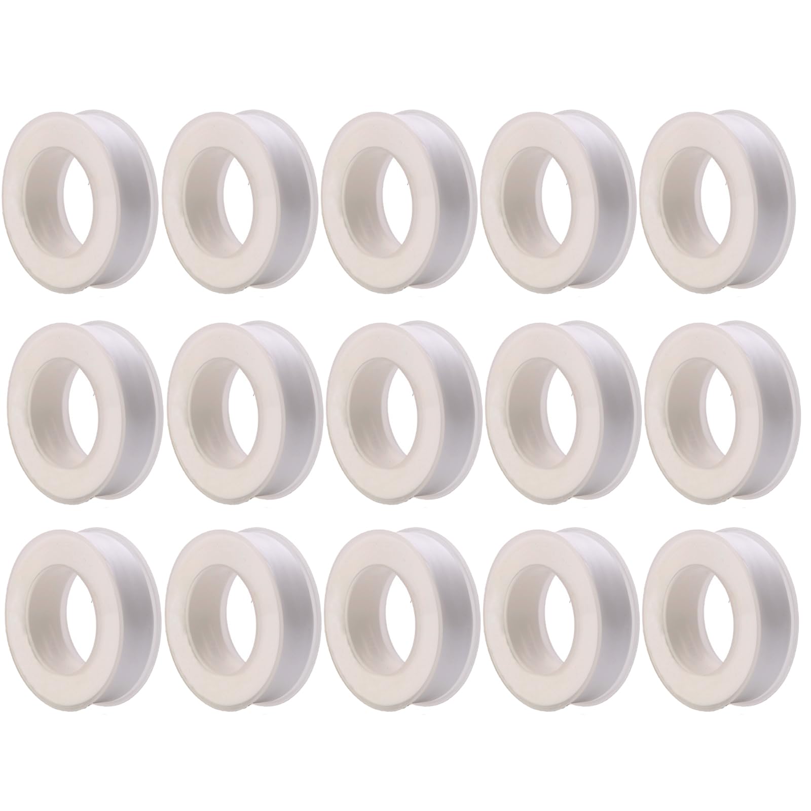 15 Rollos Teflon fontaneria, Cinta Resistente a Altas Temperaturas, Cinta Teflon Fontaneria, Impermeable Hilo para Sistemas Sanitarios, Desagües, Válvulas Material Sellador