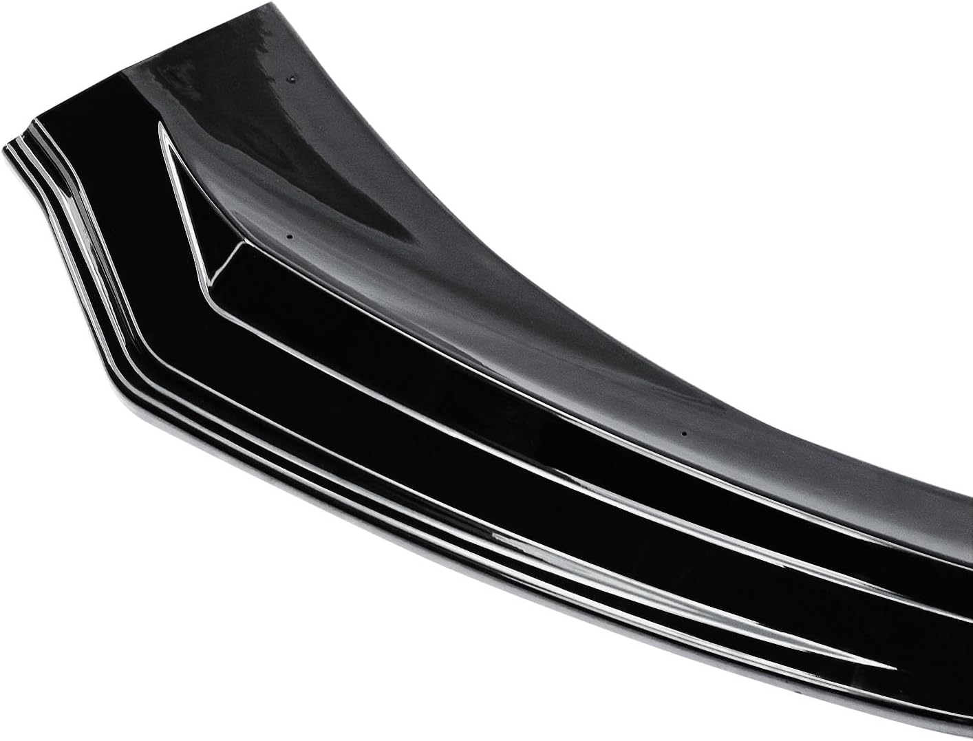 NINTE Front Lip for Ford Mustang Mach-E 2021 2022 2023 2024 2025 Gloss Black ABS Painted 3 Pieces Front Bumper Lip Spoiler