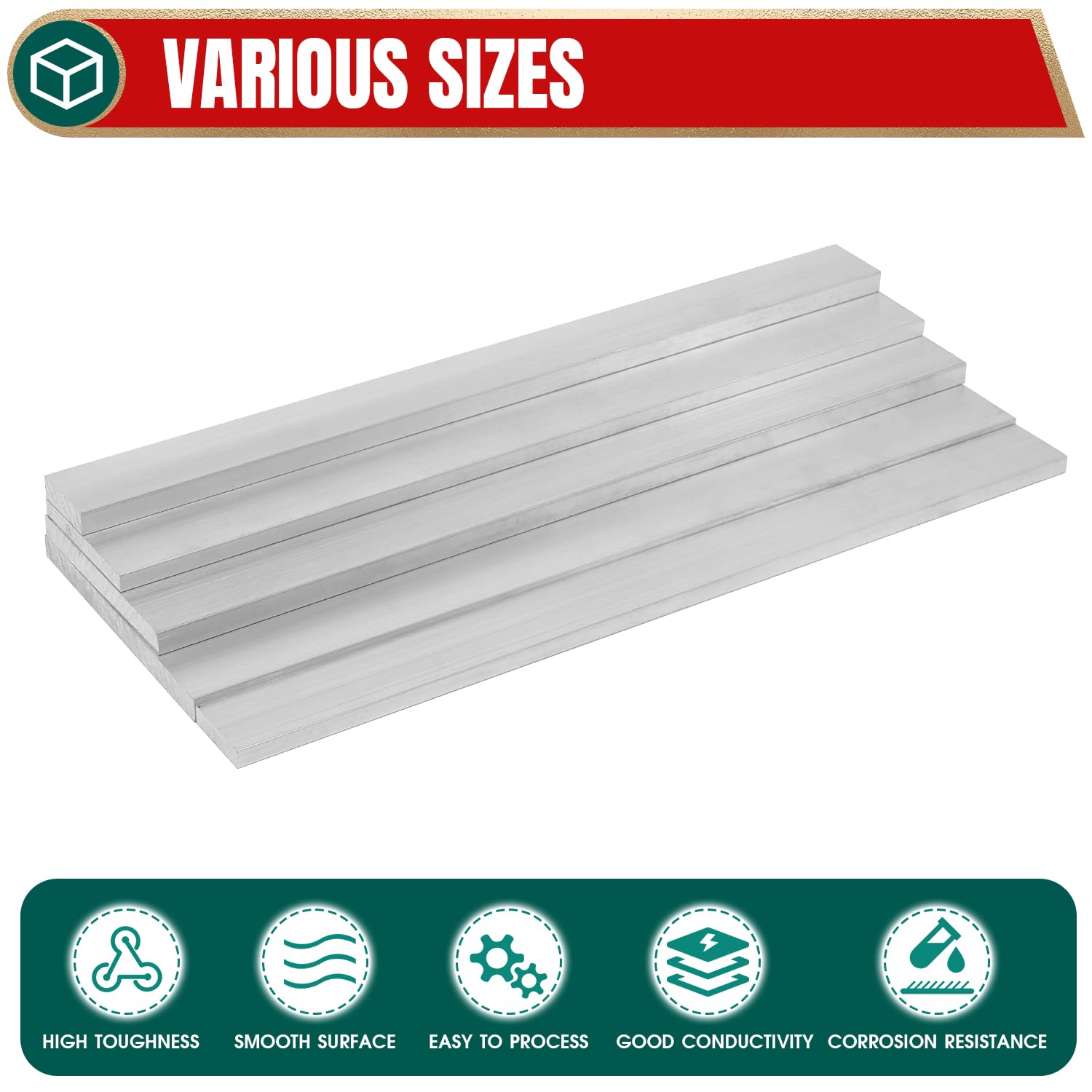 6061 Aluminum Flat Bar - 5/32" x 4" x 8" -4