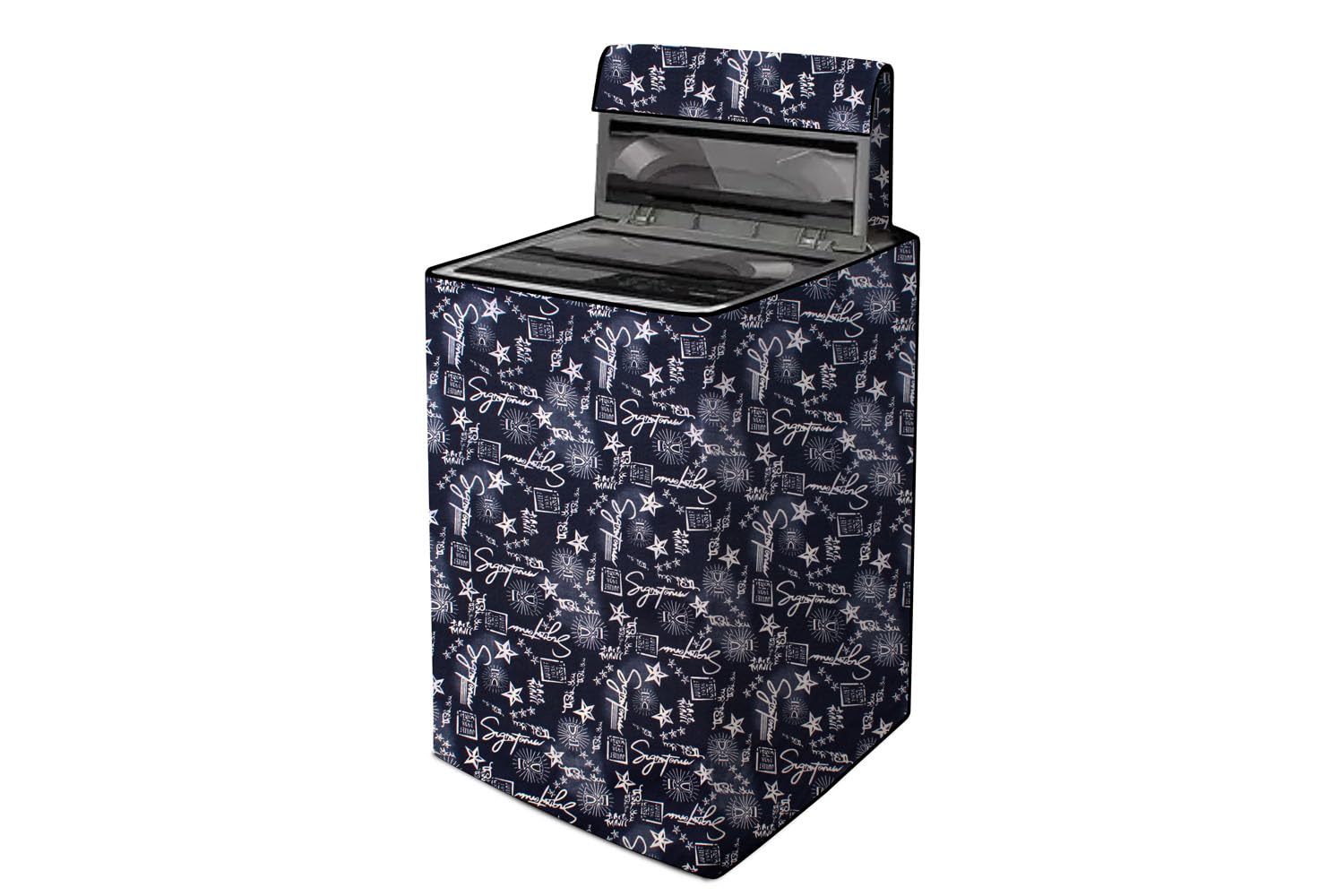 The Furnishing Tree Waterproof and Dustproof Polyester Washing Machine Cover Top Loading Compatible for Whirlpool 360° Back Panel, 8.0 Kg, 8.5 Kg, 9 Kg, 9.5 Kg, 10 Kg, CM-(63x66x106), Self Blue