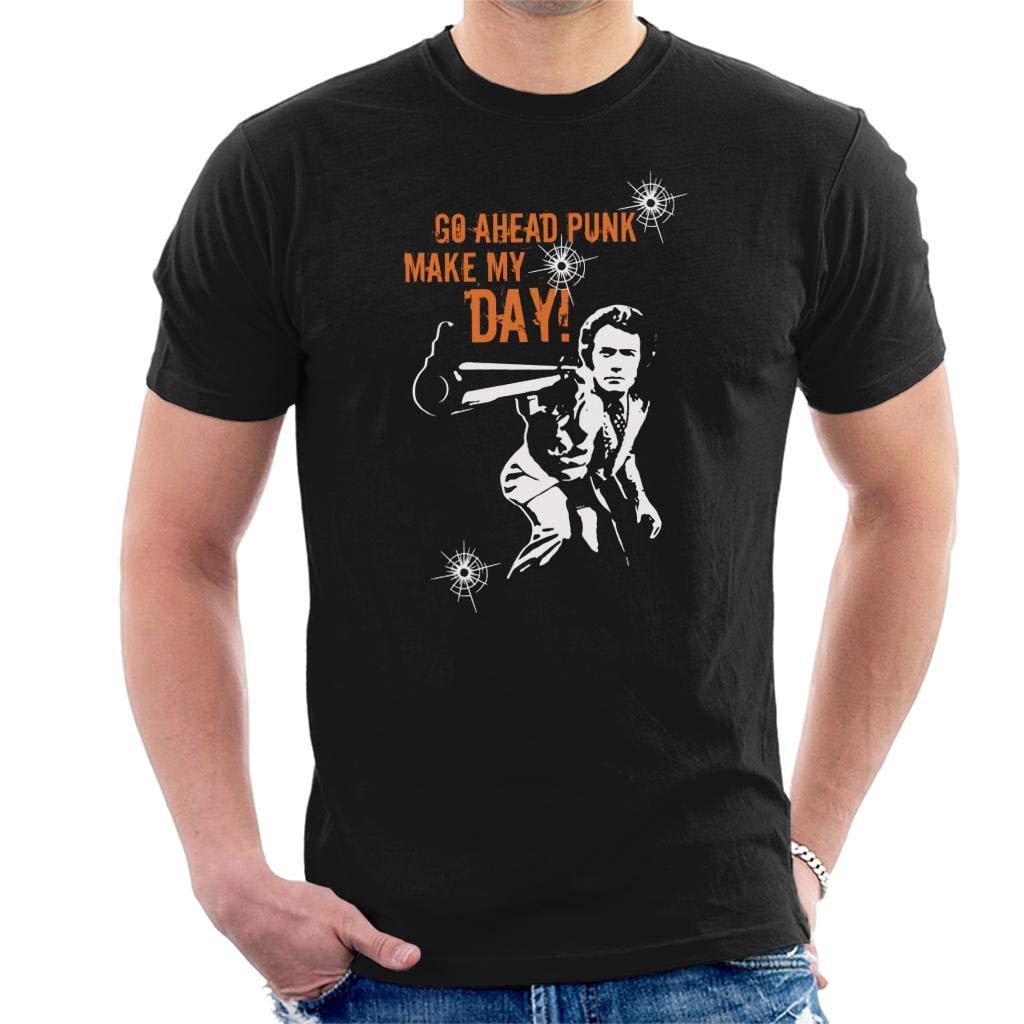 Go Ahead Punk Make My Day Dirty Harry Men's T-Shirt Black
