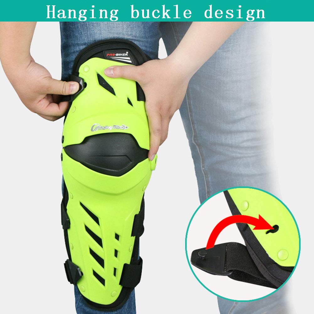 Ginocchiere Moto, PVC Resistente All'usura, Ginocchiere Ad Alta Elasticità Anticollisione, Flessibile, Traspirante E Antivento, Bicicletta, 1 Paio