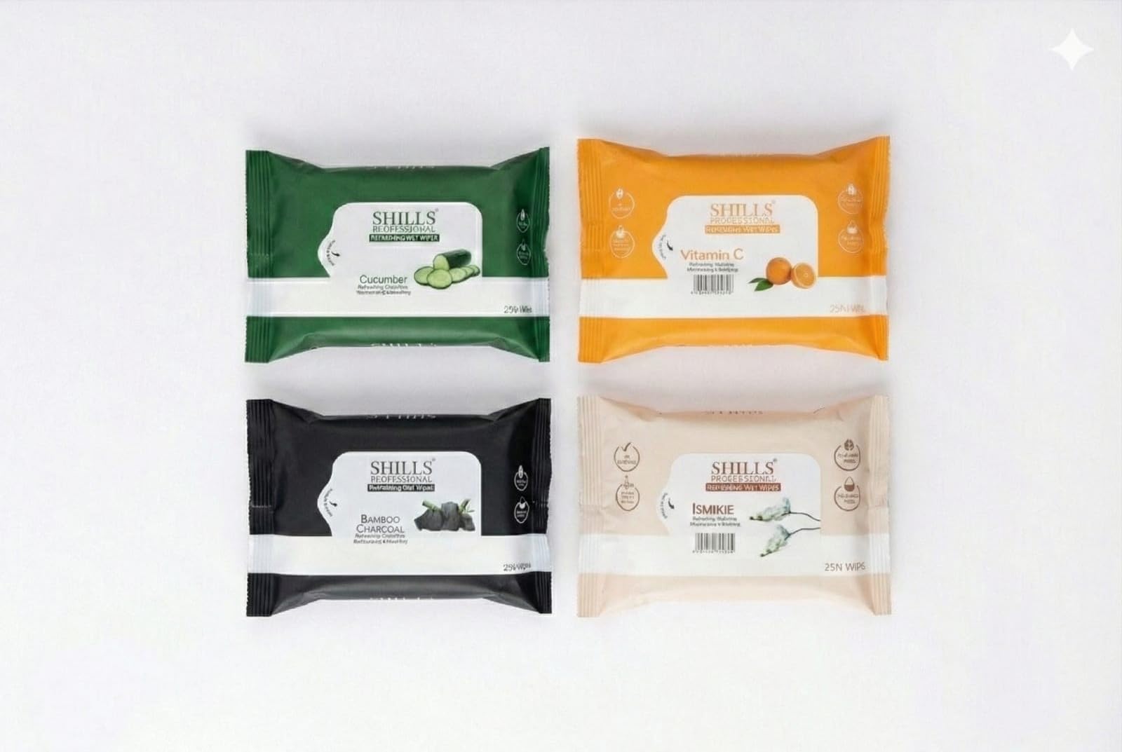 Refreshing Wet Wipes combo pack-4- Cucumber, Vitamin C, Bamboo Charcoal, Ismikie, a | Cleansing, Moisturizing, Soothing & Refreshing 25 Count, 4 Pack-image-19