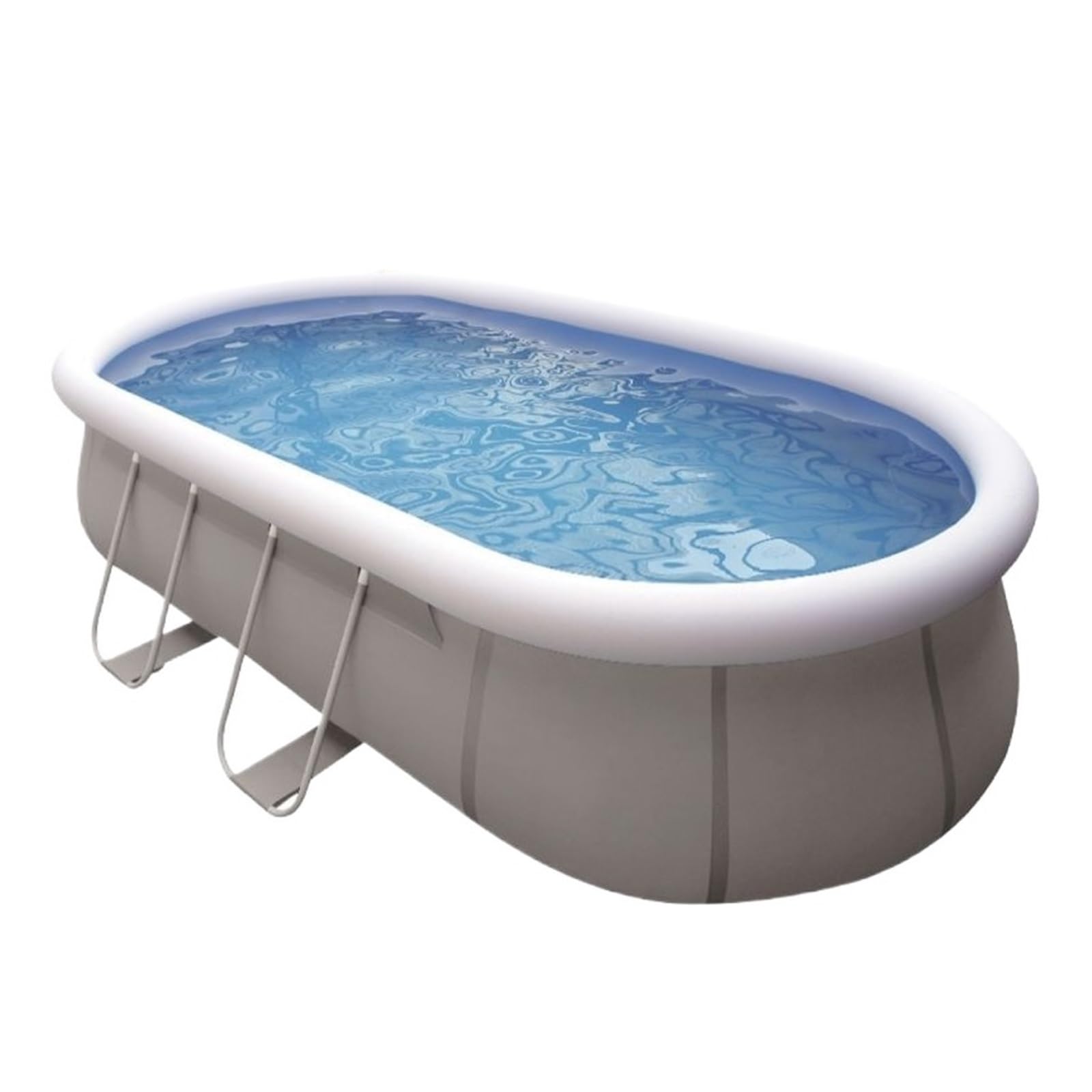 Piscina Ovalada con Estructura De Acero, sobre El Suelo PVC Resistente 5 M X 3,05 1,22 Bomba Arena 800 GAL, Jardín Familiar