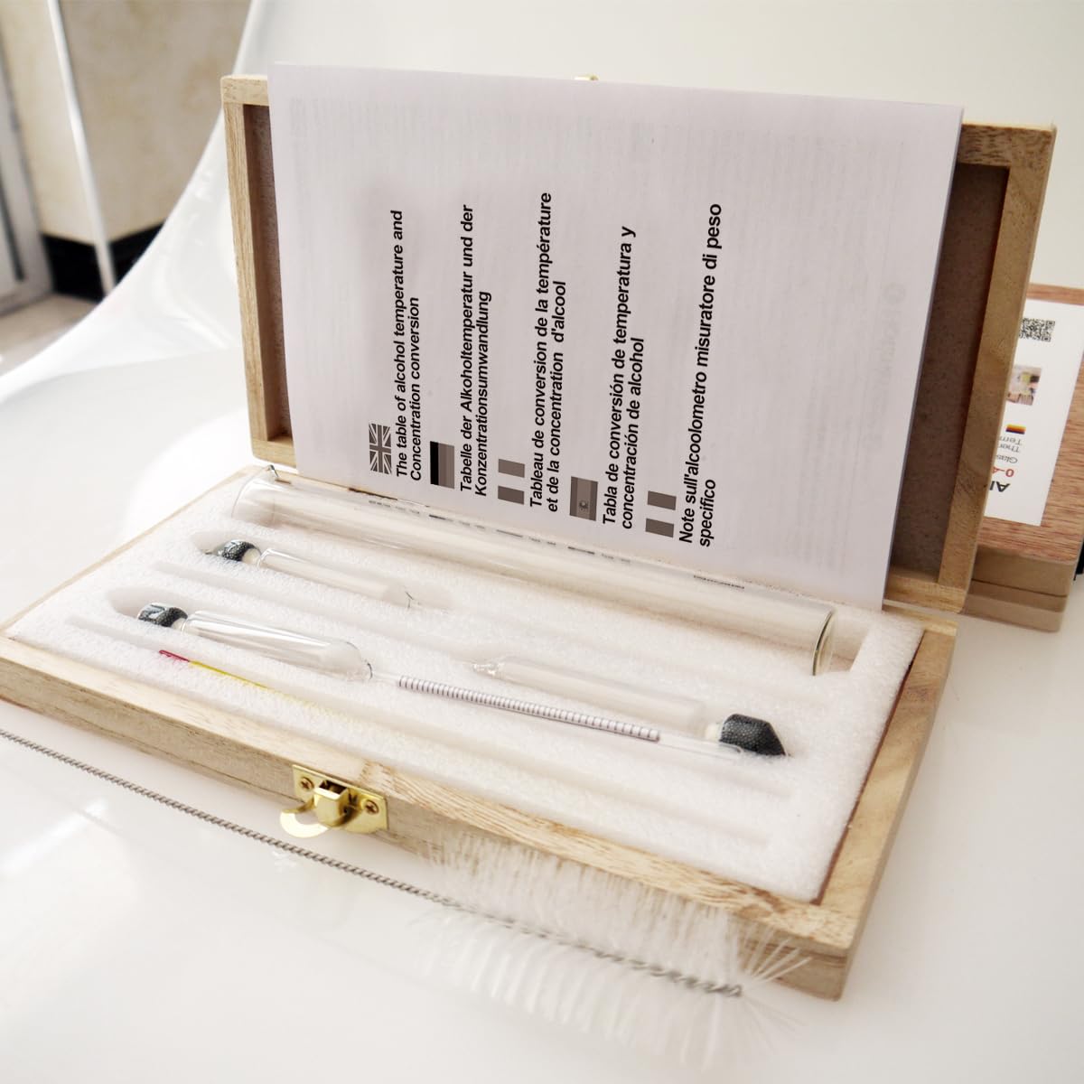 alcolometro 3 Pezzi 0-40 40-70 70-100Vol% di idrometro Alcoholmeter Tester Set Alcohol Vinometer + Cilindro in Vetro Trasparente Alto, per Grappa, Distillati,Whisky, Brandy, Wodka, Spirito