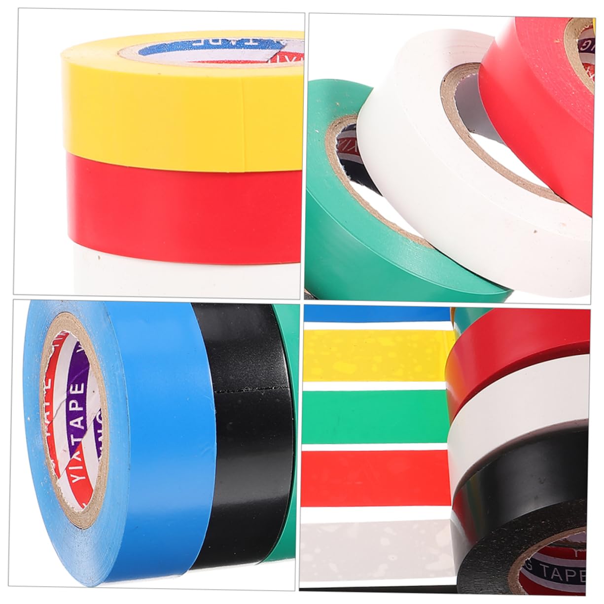 Cabilock 12rollos Cinta Aislante Eléctrica De Pvc De Colores Cinta Eléctrica Opaca Para Uso Profesional Exteriores
