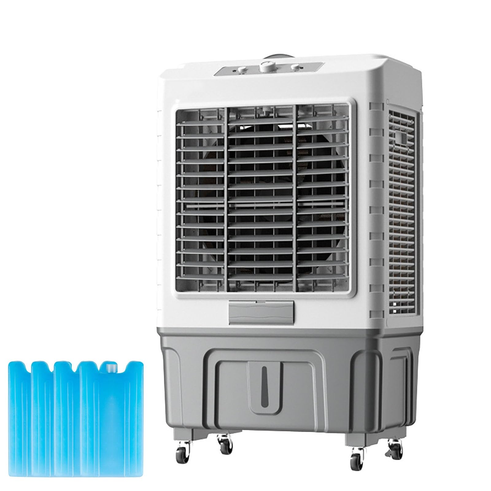MESOVFCA Portable Evaporative Air Cooler with Ice Packs - Outdoor Air Conditioner for Garage and Commercial Use - Oscillation and 3 Speed Settings