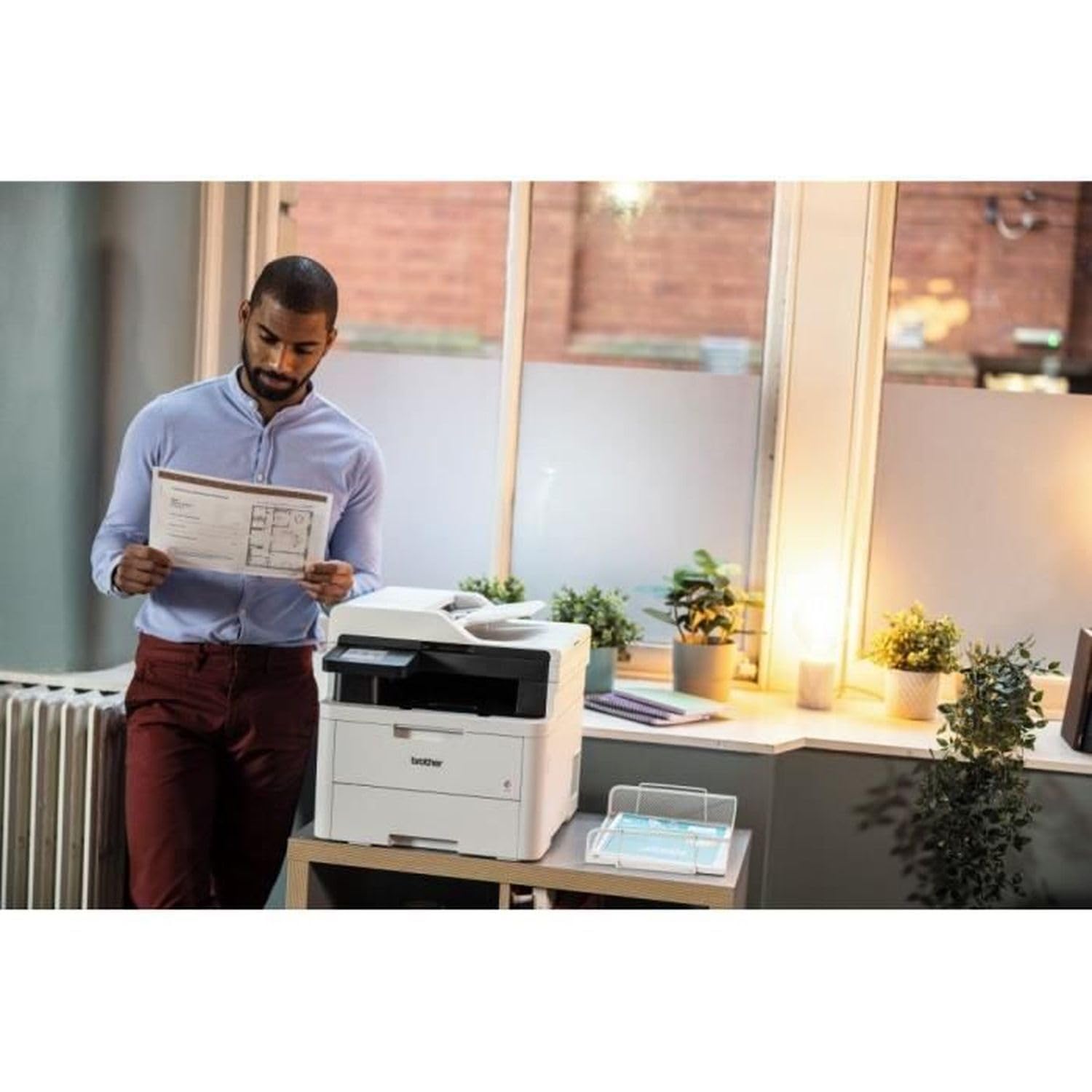 Brother MFC-L3740CDWE EcoPro - Kompaktes 4-in-1 Farb-LED Multifunktionsgerät mit WLAN/LAN, ADF und Automatischem Duplexdruck