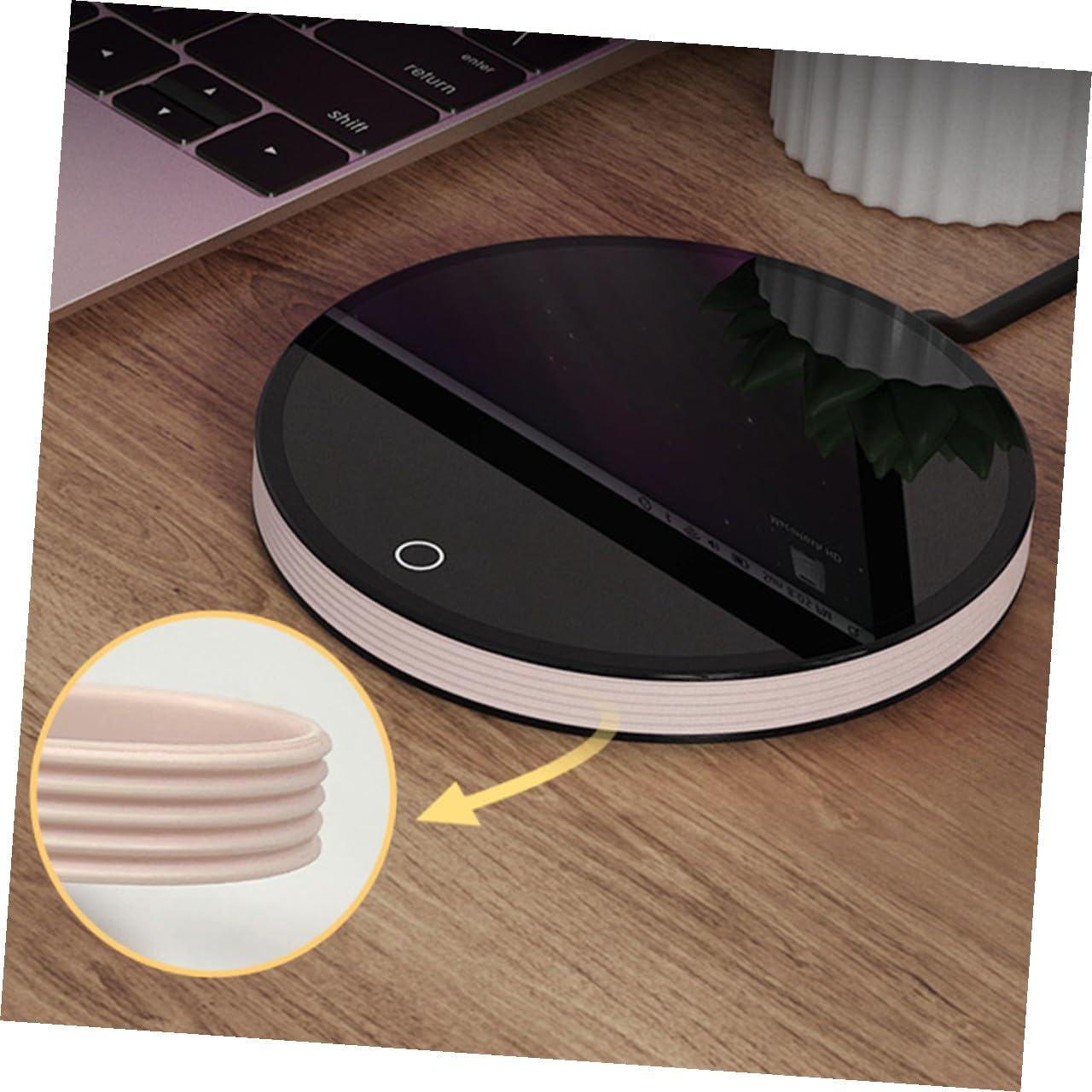 Electric Mug Heater and Cup Warmer with Heating Plate, Ac110v Corded Coffee Warmer for Office Desk and Home Use, Convenient Temperature Control Beverage Accessory