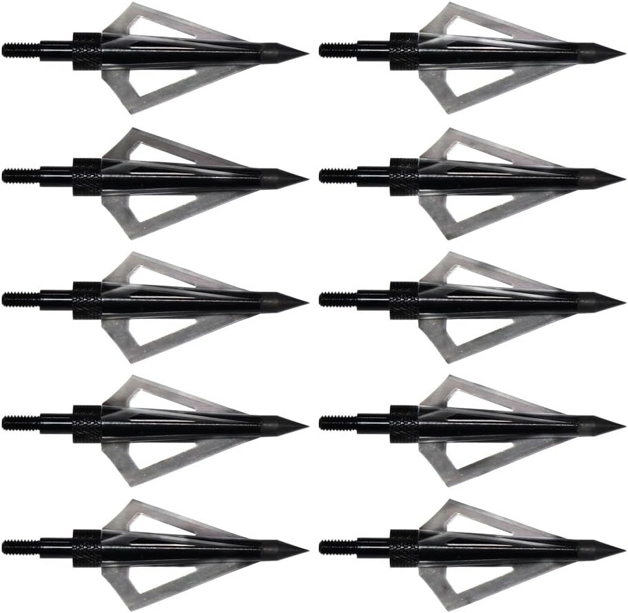 12Pack 20 inch Archery Carbon Crossbow Bolts Half Moon Nock OD 8.8mm Arrows Hunting with 3 Blade Broadheads 125Grain