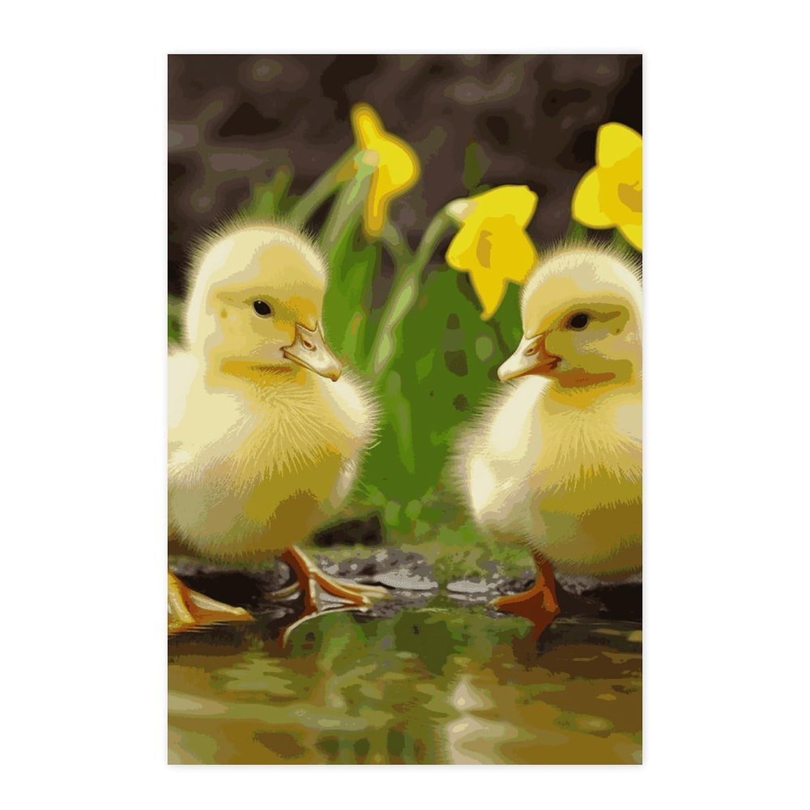 Poster autocollant bébé canards pour décorer une chambre d'enfant ou un bureau mural