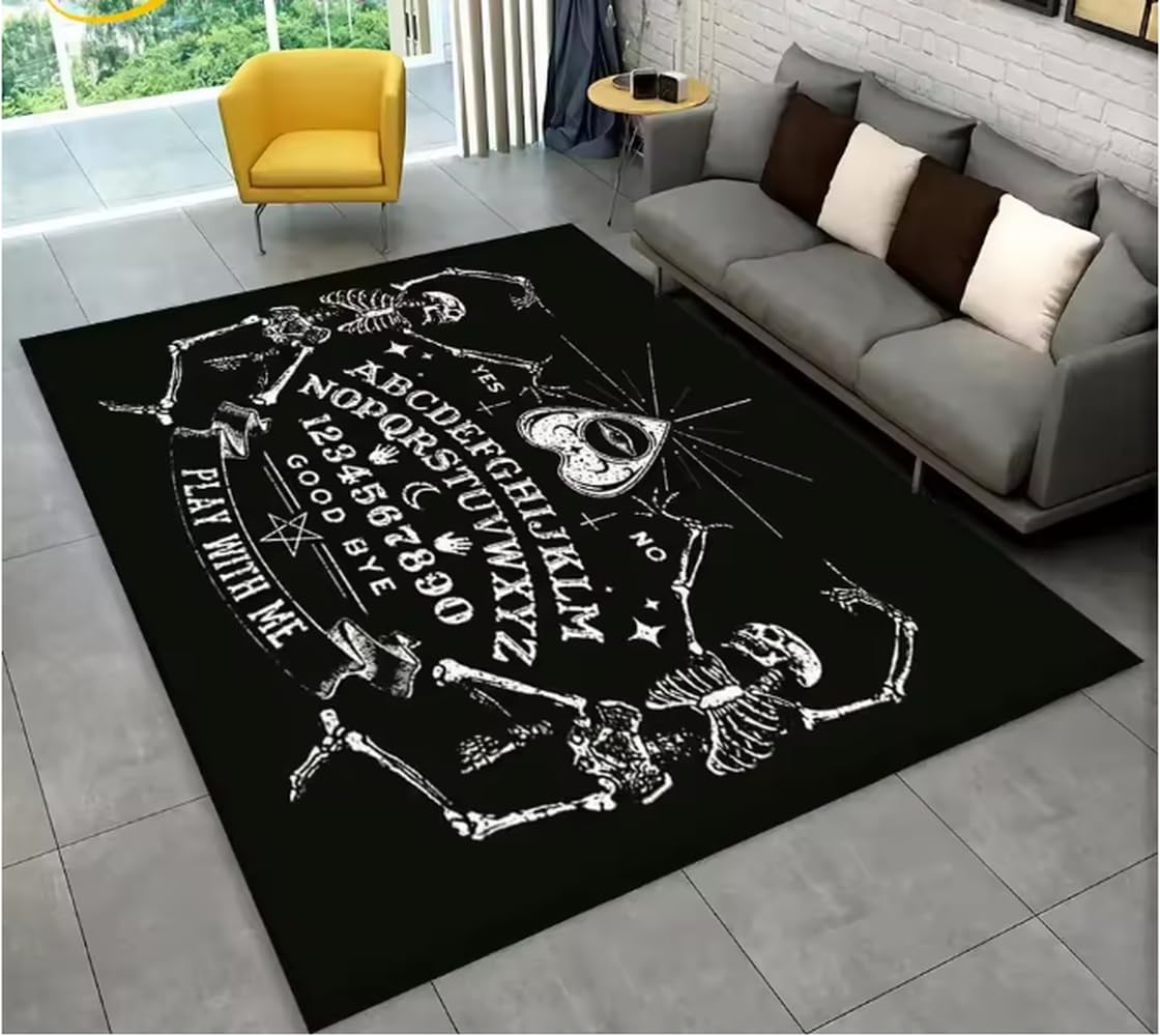 Tapis Ouija Tarot 100x160cm antidérapant pour décoration de salon gothique