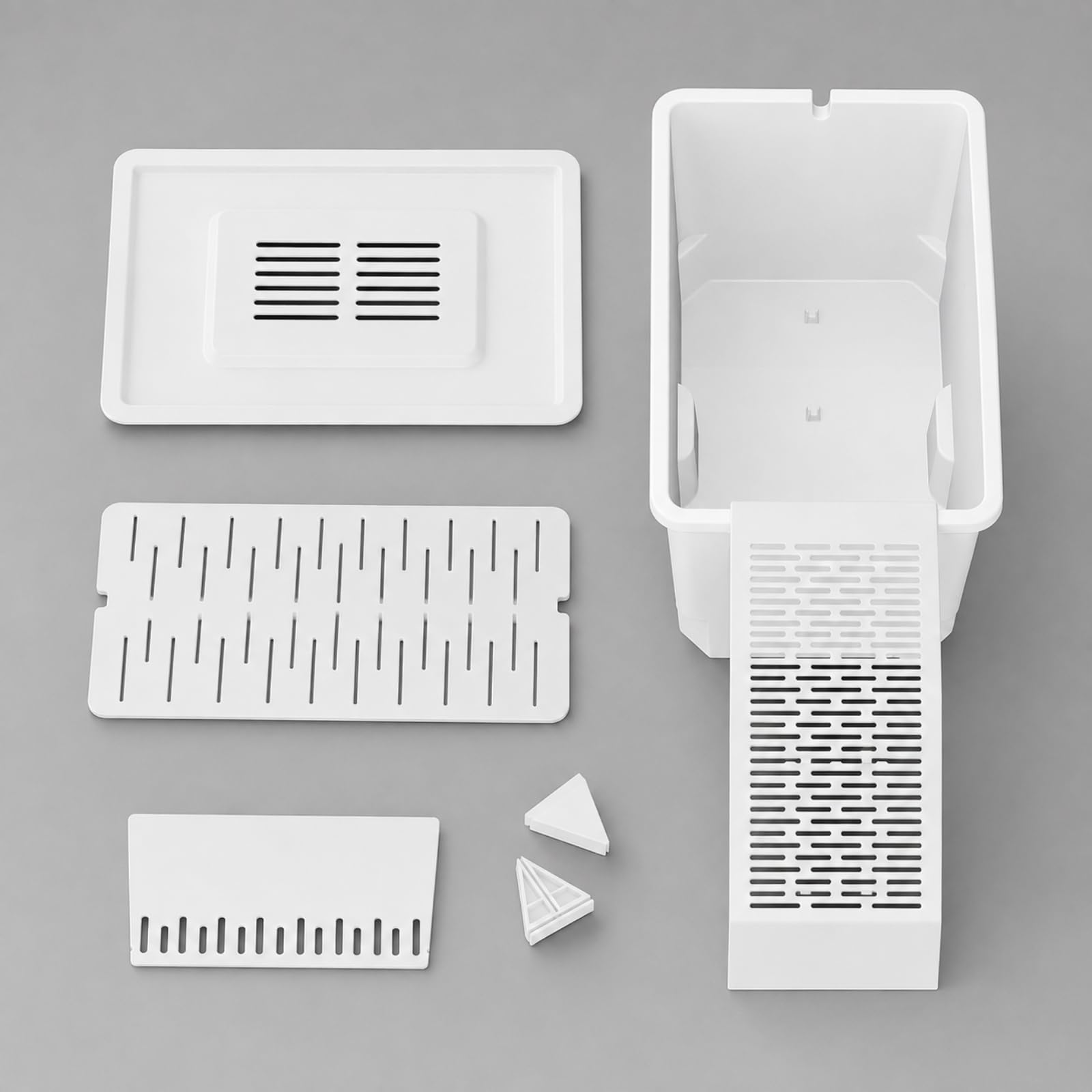 Hábitat Tortuga con Tapa Ventilada Terrario Acrílico con Plástico Impermeable