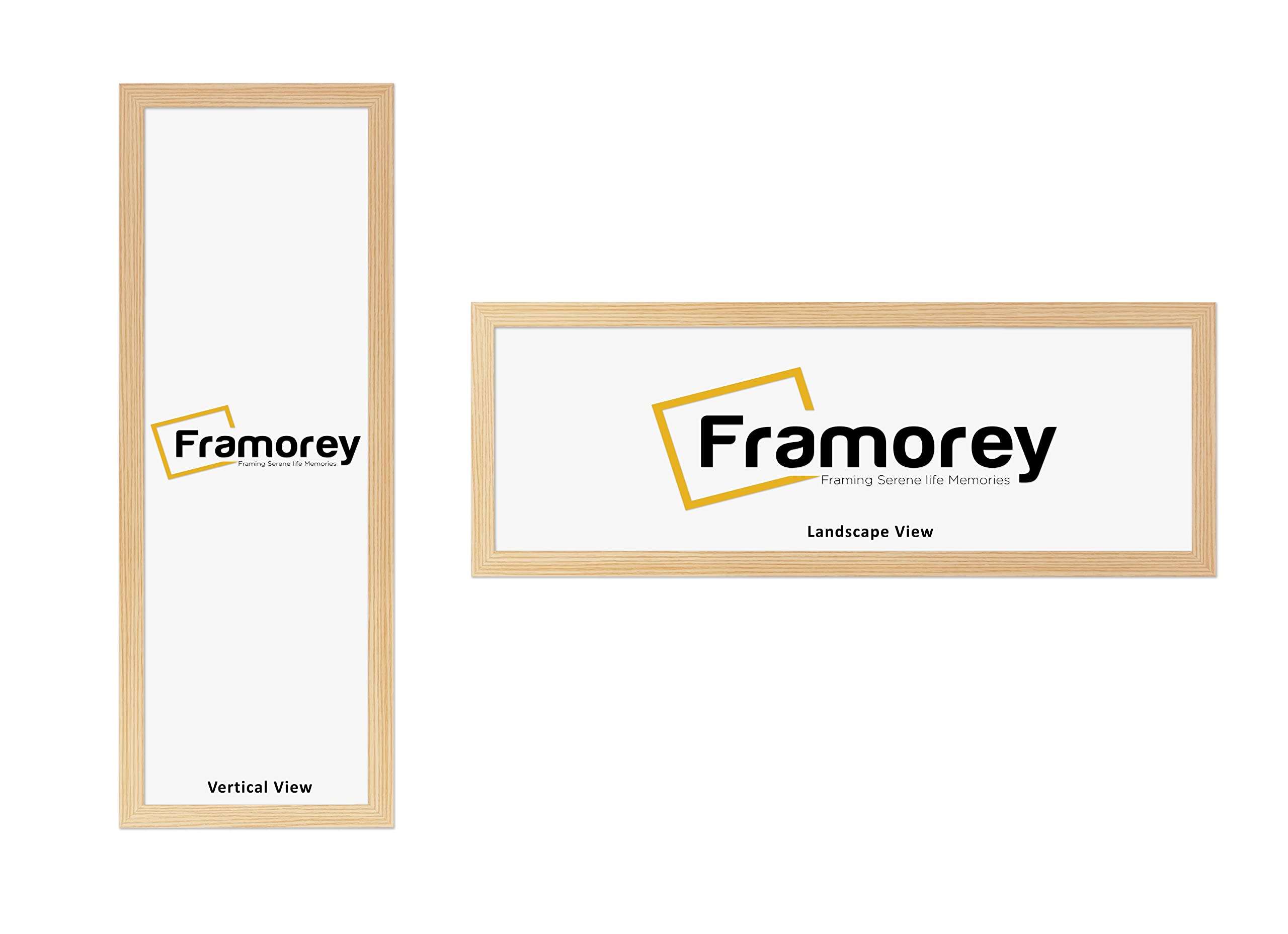 Framorey Framing Serene Life Memories Pine Framorey Modern Flat Photo Frames, 16X9 Inch Picture Frame, Handmade Wooden Frames, Personalized Poster Frames, Certificate Frames Size 12