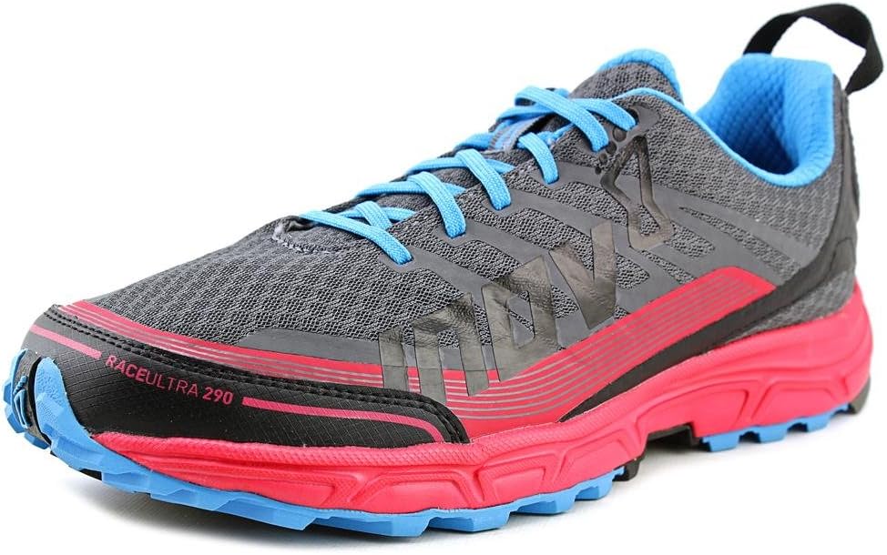 Inov-8 Women's Race Ultra 290 Trail Running Shoe, Grey/Berry/Blue, 11 B US