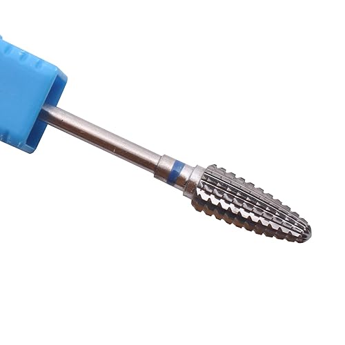 Miniatura 7 de Brocas de carburo para cutícula, cono cónico, herramienta de manicura, pedicura, accesorios para manicura, grano medio, plata