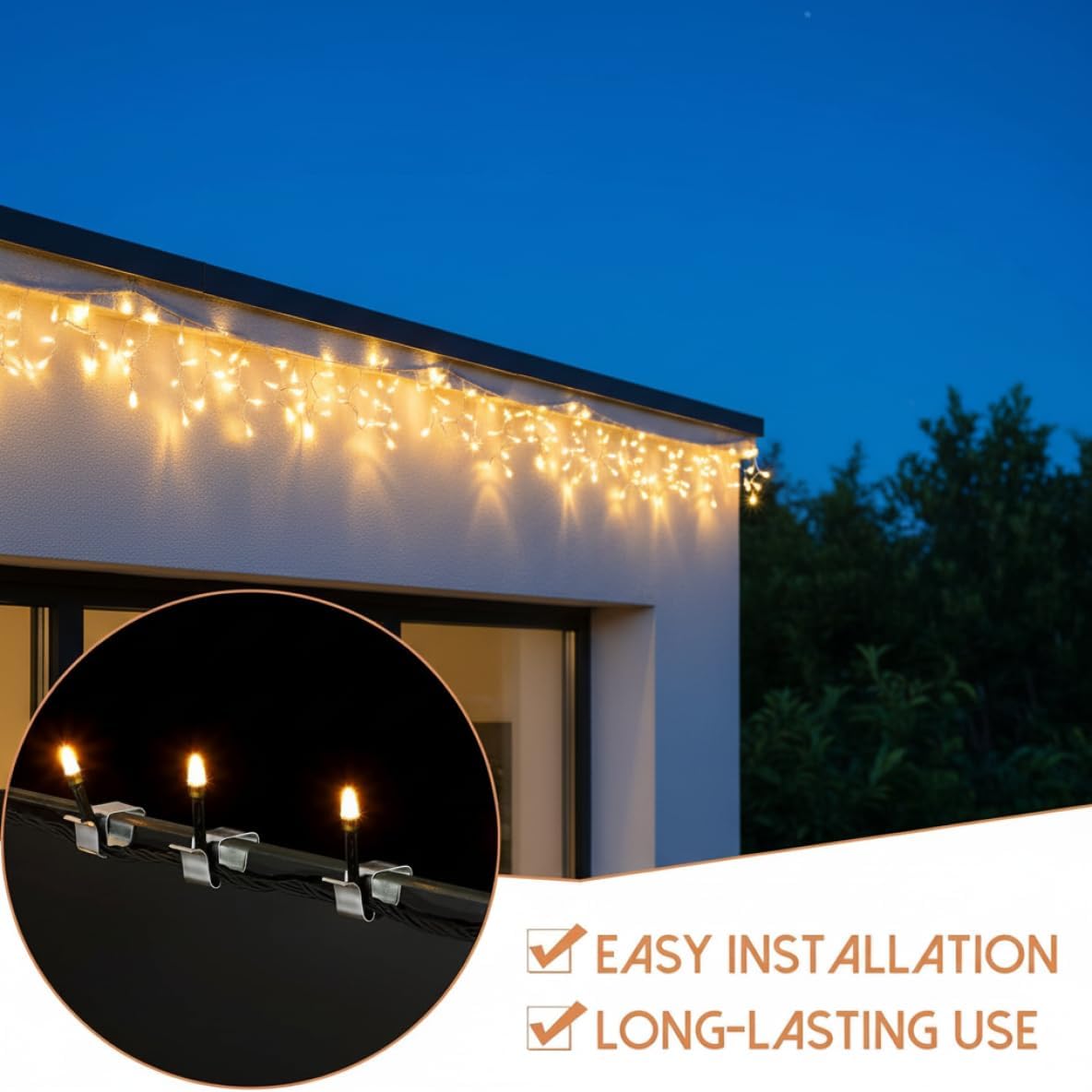 Galvanized Christmas Gutter Hook Clips 100 Pcs for String Lights Rust-Resistant Outdoor Hanging Decor, Outdoor Holiday Light Gutter Hangers