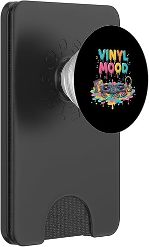 Vinyl Mood Retro DJ Turntable Cassette Aesthetic PopSockets PopWallet for MagSafe