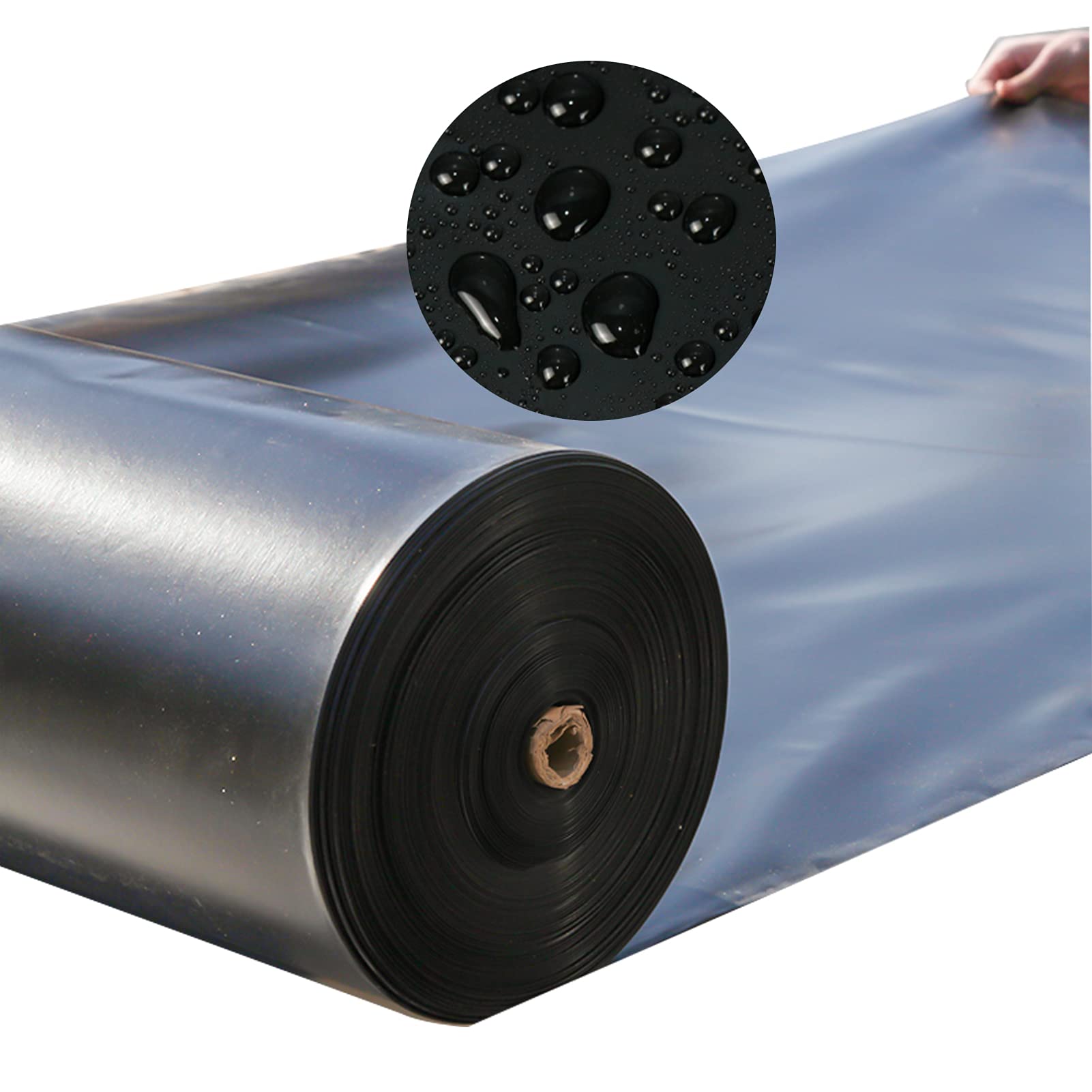 Rivestimento per laghetto in HDPE, sicuro per pesci e piante da giardino, resistente ai raggi UV e alle intemperie, spessore 0,2 mm, rivestimento per laghetto da giardino, giardino acquatico, stagni