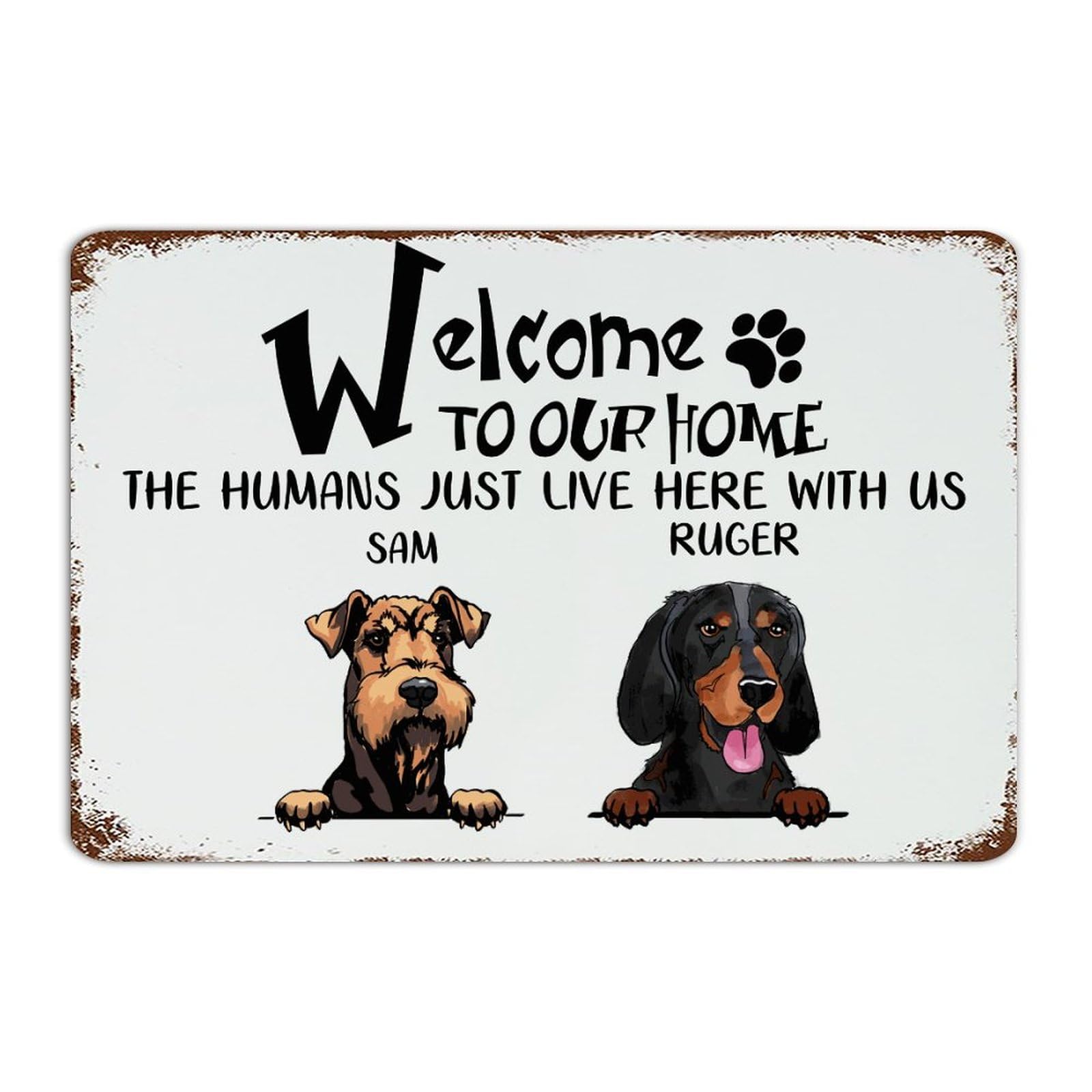Plaque en métal cadeau idéal pour propriétaire d'animaux et décoration murale