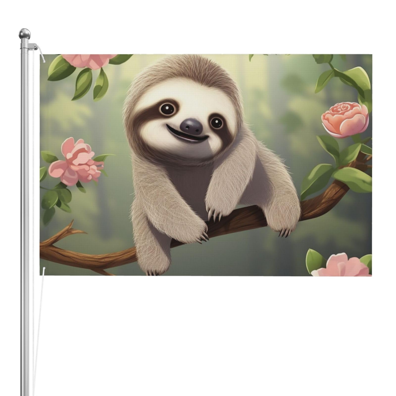 Drapeau paresseux bébé extérieur double face grand format bannière murale chambre - 8