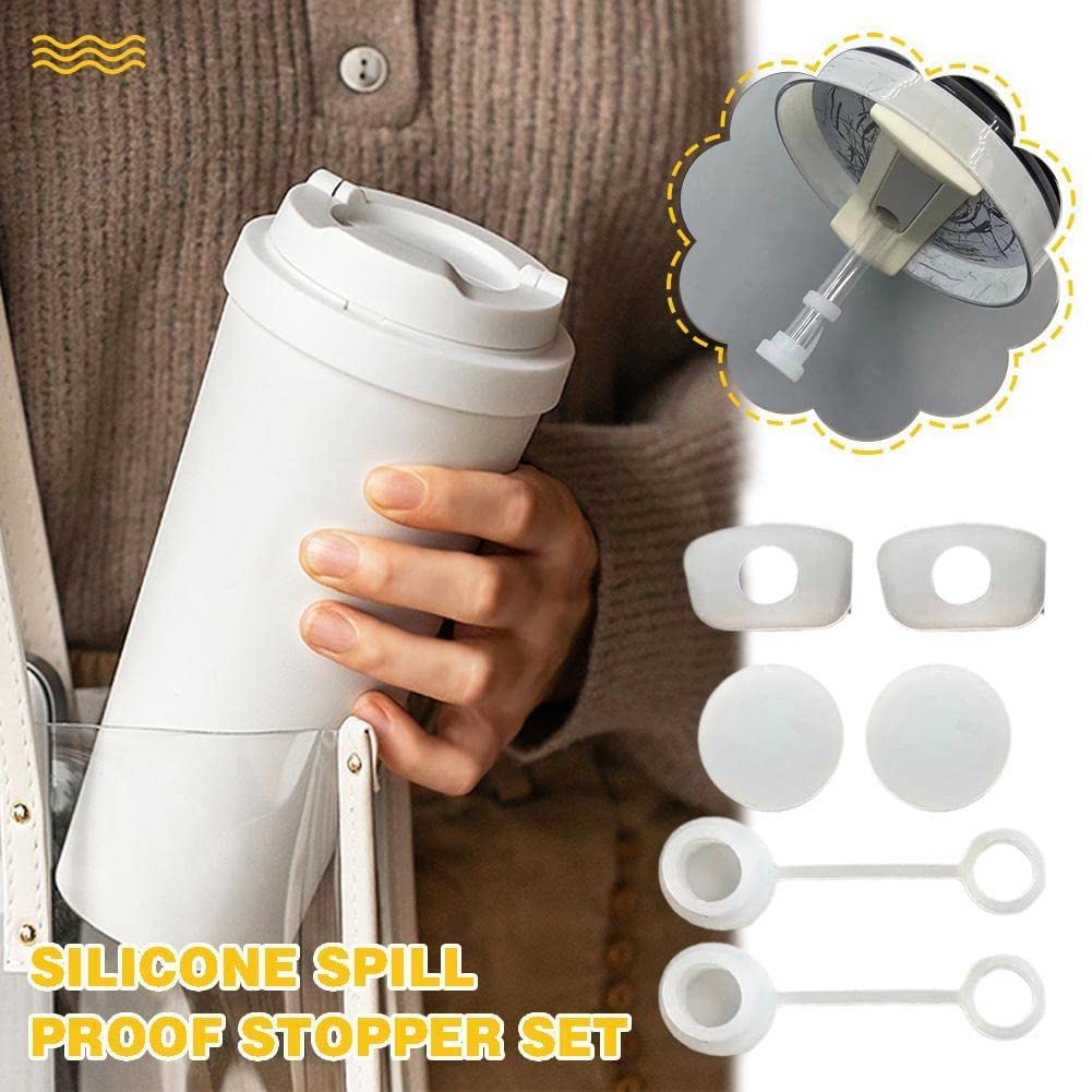 PLGEBR Tappo in silicone a prova di fuoriuscita, accessori anti perdite in silicone per Stanley Cup 1.0 4.5 oz/3.5 oz, accessori per bicchieri