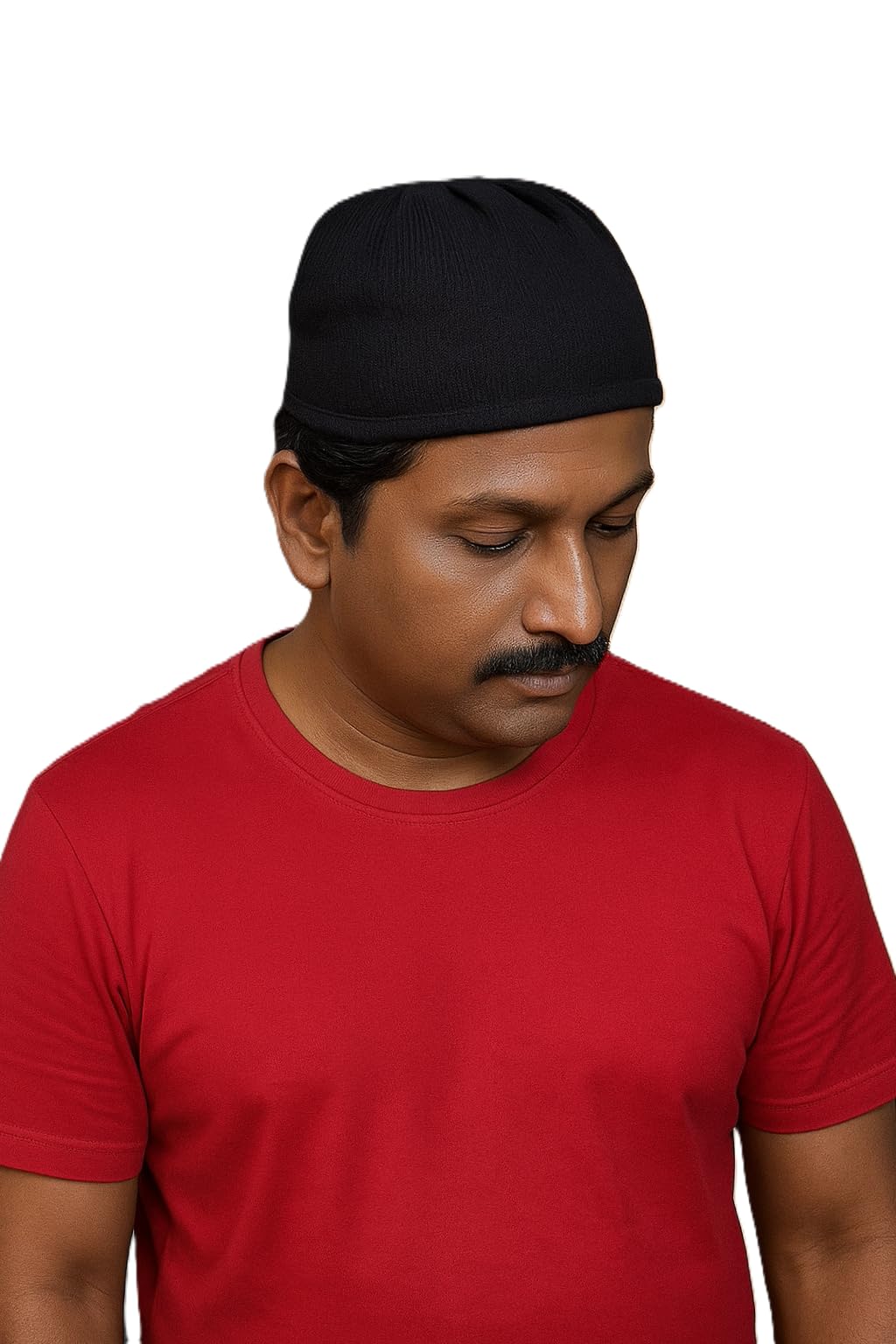 Islamic Prayer Cap/Muslim NAMAZ TOPI/Skull Cap/NAMAZ TOPI Black-image-27